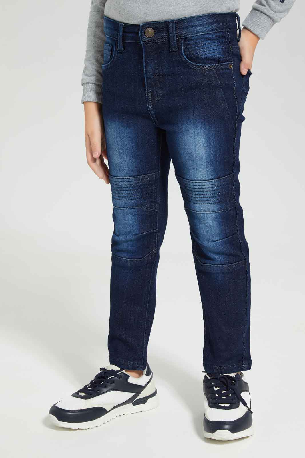 Redtag-Boys-Dark-Wash-Biker-Jeans-BOY-Jeans,-Category:Jeans,-Colour:Dark-Wash,-Deals:New-In,-Dept:Boys,-Filter:Boys-(2-to-8-Yrs),-New-In-BOY-APL,-Non-Sale,-Section:Boys-(0-to-14Yrs),-W22B-Boys-2 to 8 Years