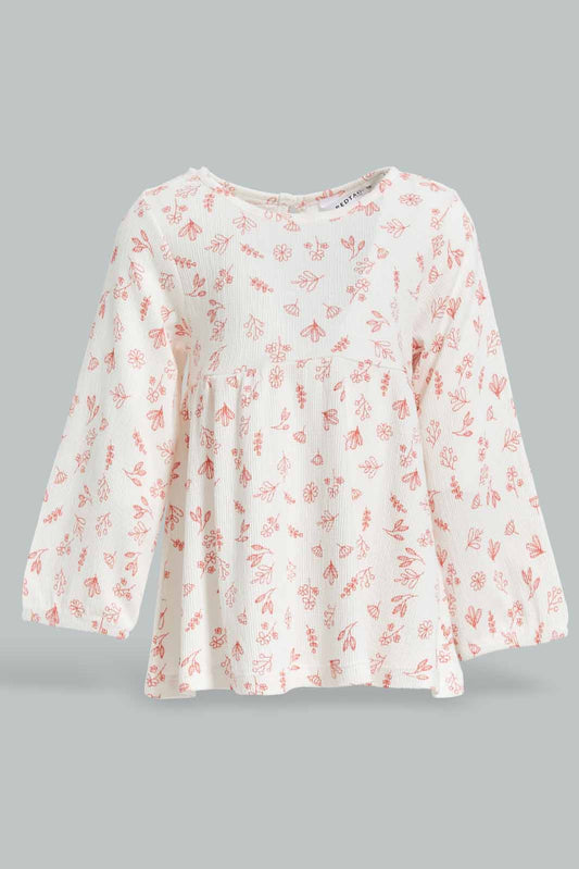 Redtag-Girls-Ivory-Floral-All-Over-Print-Blouse-Category:Blouses,-Colour:Ivory,-Deals:New-In,-Dept:Girls,-Filter:Infant-Girls-(3-to-24-Mths),-ING-Blouses,-New-In-ING-APL,-Non-Sale,-S23A,-Section:Girls-(0-to-14Yrs)-Infant-Girls-
