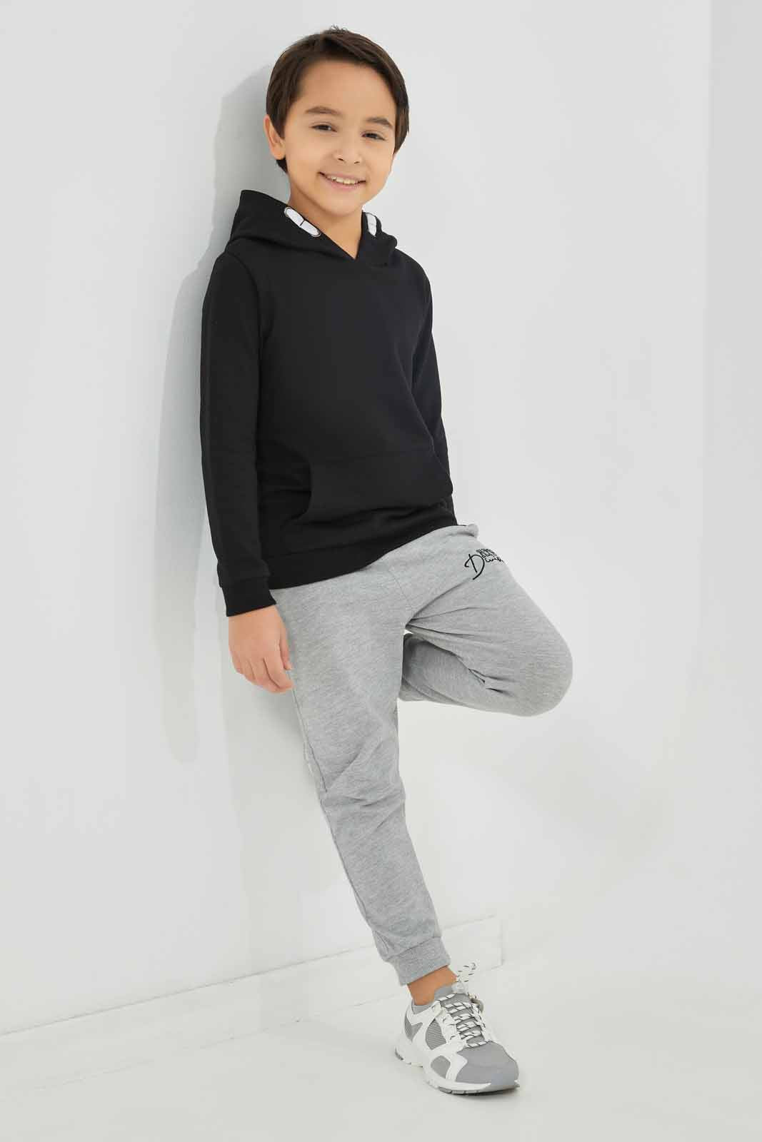 Redtag-Boys-Black-Hooded-Sweatshirt-BOY-Sweatshirts,-Category:Sweatshirts,-Colour:Black,-Deals:New-In,-Dept:Boys,-Filter:Boys-(2-to-8-Yrs),-New-In-BOY-APL,-Non-Sale,-S23A,-Section:Boys-(0-to-14Yrs),-TBL-Boys-2 to 8 Years