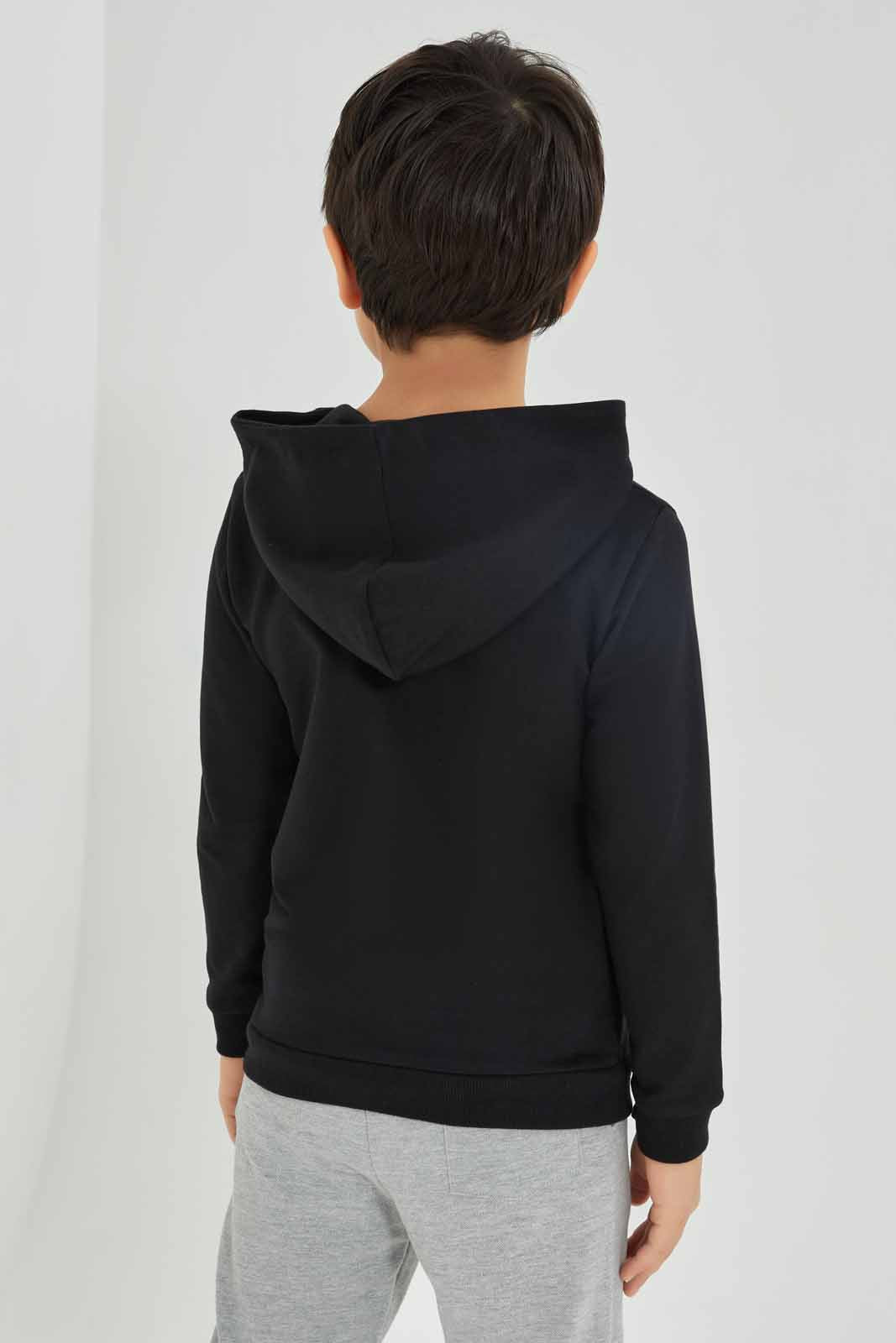 Redtag-Boys-Black-Hooded-Sweatshirt-BOY-Sweatshirts,-Category:Sweatshirts,-Colour:Black,-Deals:New-In,-Dept:Boys,-Filter:Boys-(2-to-8-Yrs),-New-In-BOY-APL,-Non-Sale,-S23A,-Section:Boys-(0-to-14Yrs),-TBL-Boys-2 to 8 Years