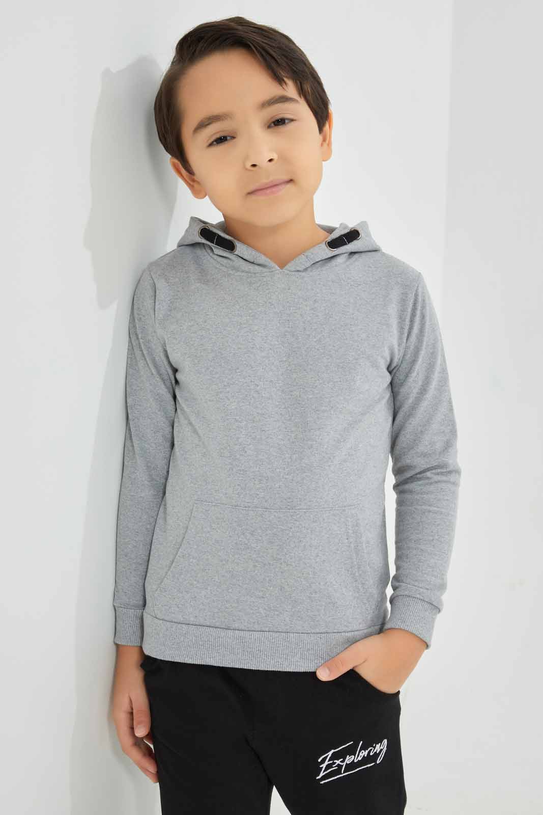 Redtag-Boys-Grey-Hooded-Sweatshirt-BOY-Sweatshirts,-Category:Sweatshirts,-Colour:Grey,-Deals:New-In,-Dept:Boys,-Filter:Boys-(2-to-8-Yrs),-New-In-BOY-APL,-Non-Sale,-S23A,-Section:Boys-(0-to-14Yrs),-TBL-Boys-2 to 8 Years
