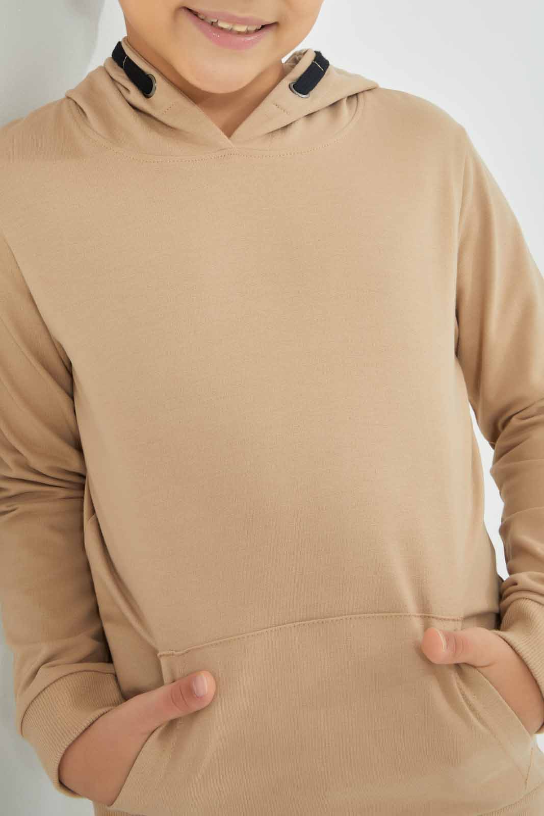 Redtag-Boys-Beige-Hooded-Sweatshirt-BOY-Sweatshirts,-Category:Sweatshirts,-Colour:Beige,-Deals:New-In,-Dept:Boys,-Filter:Boys-(2-to-8-Yrs),-New-In-BOY-APL,-Non-Sale,-S23A,-Section:Boys-(0-to-14Yrs),-TBL-Boys-2 to 8 Years