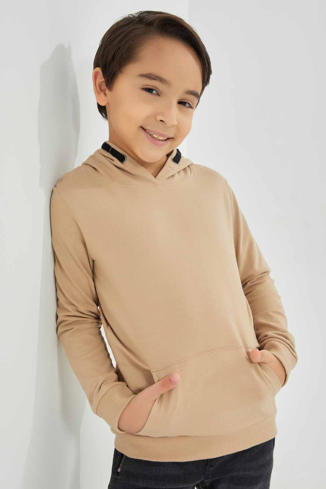 Redtag-Boys-Beige-Hooded-Sweatshirt-BOY-Sweatshirts,-Category:Sweatshirts,-Colour:Beige,-Deals:New-In,-Dept:Boys,-Filter:Boys-(2-to-8-Yrs),-New-In-BOY-APL,-Non-Sale,-S23A,-Section:Boys-(0-to-14Yrs),-TBL-Boys-2 to 8 Years
