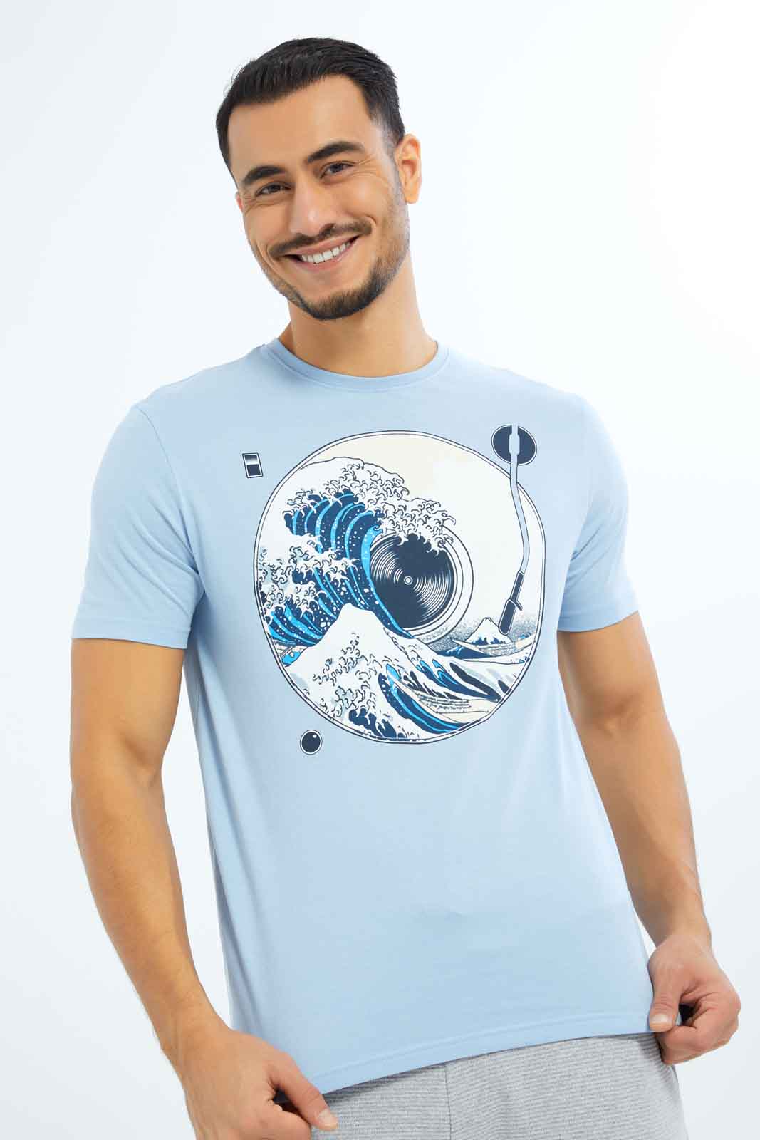 Redtag-Men-Sky-Blue-Graphic-T-Shirt-Category:T-Shirts,-Colour:Sky-Blue,-Deals:New-In,-Dept:Menswear,-Filter:Men's-Clothing,-Men-T-Shirts,-New-In-Men-APL,-Non-Sale,-S23B,-Section:Men,-TBL-Men's-