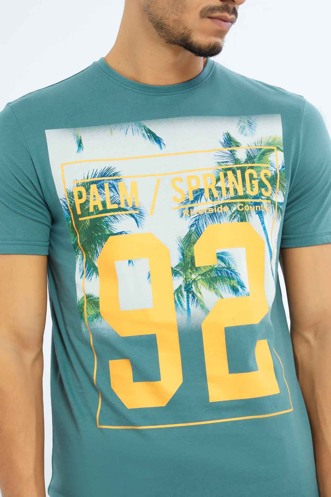 Redtag-Men-Green-Graphic-T-Shirt-Category:T-Shirts,-Colour:Green,-Deals:New-In,-Dept:Menswear,-Filter:Men's-Clothing,-Men-T-Shirts,-New-In-Men-APL,-Non-Sale,-S23B,-Section:Men,-TBL-Men's-