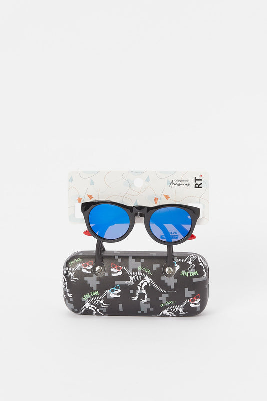 Redtag-Wayfarer-Sunglasses-With-Printed-Case-BOY-Sunglasses,-Category:Sunglasses,-Colour:Assorted,-Deals:New-In,-Dept:Boys,-Filter:Boys-Accessories,-H1:ACC,-H2:BOY,-H3:BOA,-H4:FAA,-New-In,-New-In-BOY-ACC,-Non-Sale,-S23A,-Season:S23B,-Section:Boys-(0-to-14Yrs)-Boys-