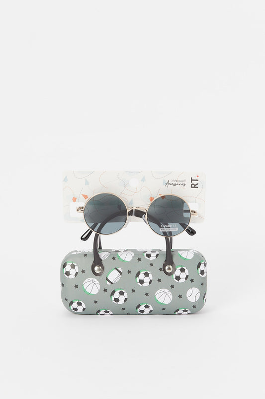 Redtag-Round-Sunglasses-With-Printed-Case-BOY-Sunglasses,-Category:Sunglasses,-Colour:Assorted,-Deals:New-In,-Dept:Boys,-Filter:Boys-Accessories,-H1:ACC,-H2:BOY,-H3:BOA,-H4:FAA,-New-In,-New-In-BOY-ACC,-Non-Sale,-S23A,-Season:S23B,-Section:Boys-(0-to-14Yrs)-Boys-