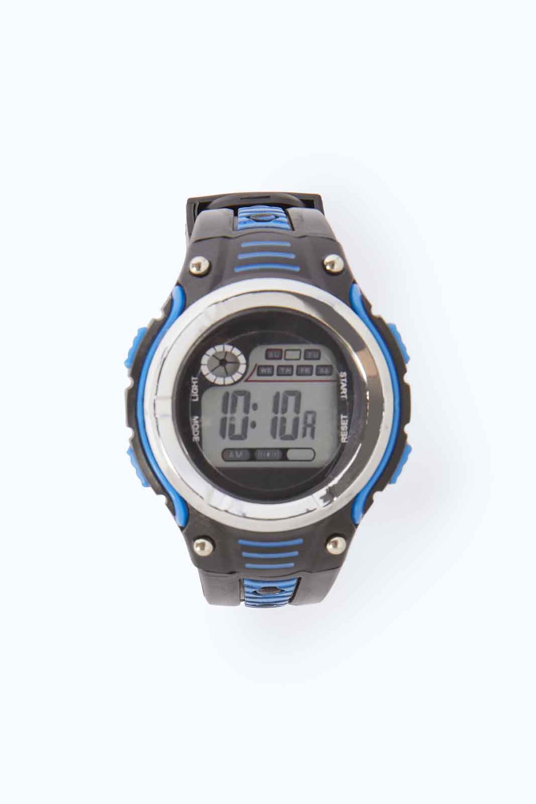 Redtag-Blue-And-Black-Multi-Functional-Digital-Watch-BOY-Watches,-Category:Watches,-Colour:Assorted,-Deals:2-FOR-69,-Deals:New-In,-Dept:Boys,-Filter:Boys-Accessories,-New-In,-New-In-BOY-ACC,-Non-Sale,-S23A,-Section:Boys-(0-to-14Yrs)-Boys-