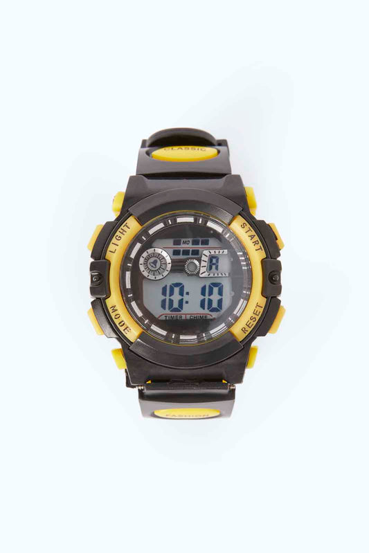 Redtag-Yellow-Multi-Functional-Digital-Watch-BOY-Watches,-Category:Watches,-Colour:Assorted,-Deals:2-FOR-69,-Deals:New-In,-Dept:Boys,-Filter:Boys-Accessories,-New-In,-New-In-BOY-ACC,-Non-Sale,-S23A,-Section:Boys-(0-to-14Yrs)-Boys-