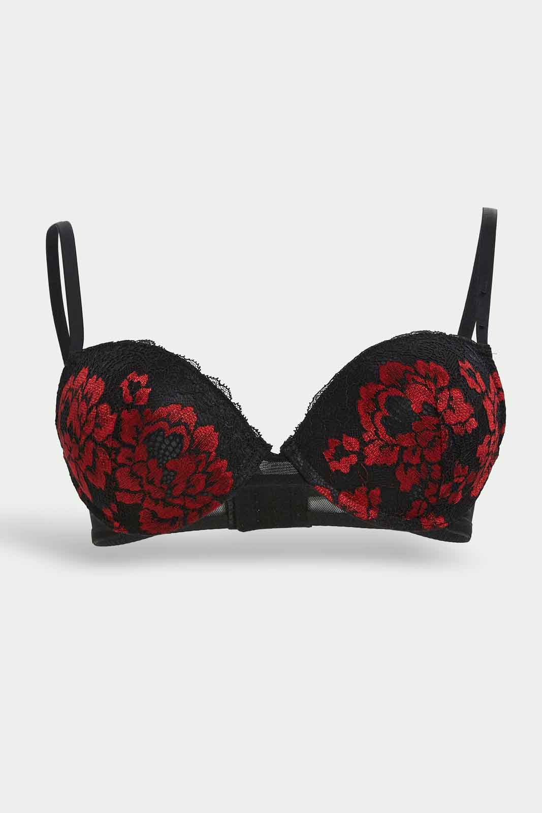 Redtag-Women-Black-Color-Single-Pack-Push-Up-Bra-Category:Bras,-Colour:Black,-Deals:New-In,-Dept:Ladieswear,-Filter:Women's-Clothing,-New-In-Women-APL,-Non-Sale,-S23A,-Section:Women,-Women-Bras--