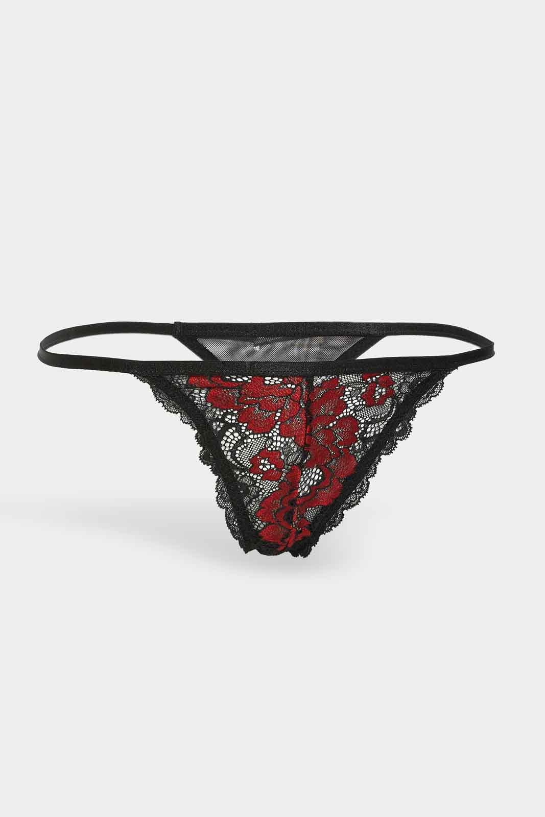 Redtag-Women-Black-Color-Single-Pack-Plain-Thong-Category:Briefs,-Colour:Black,-Deals:New-In,-Dept:Ladieswear,-Filter:Women's-Clothing,-New-In-Women-APL,-Non-Sale,-S23A,-Section:Women,-Women-Briefs--