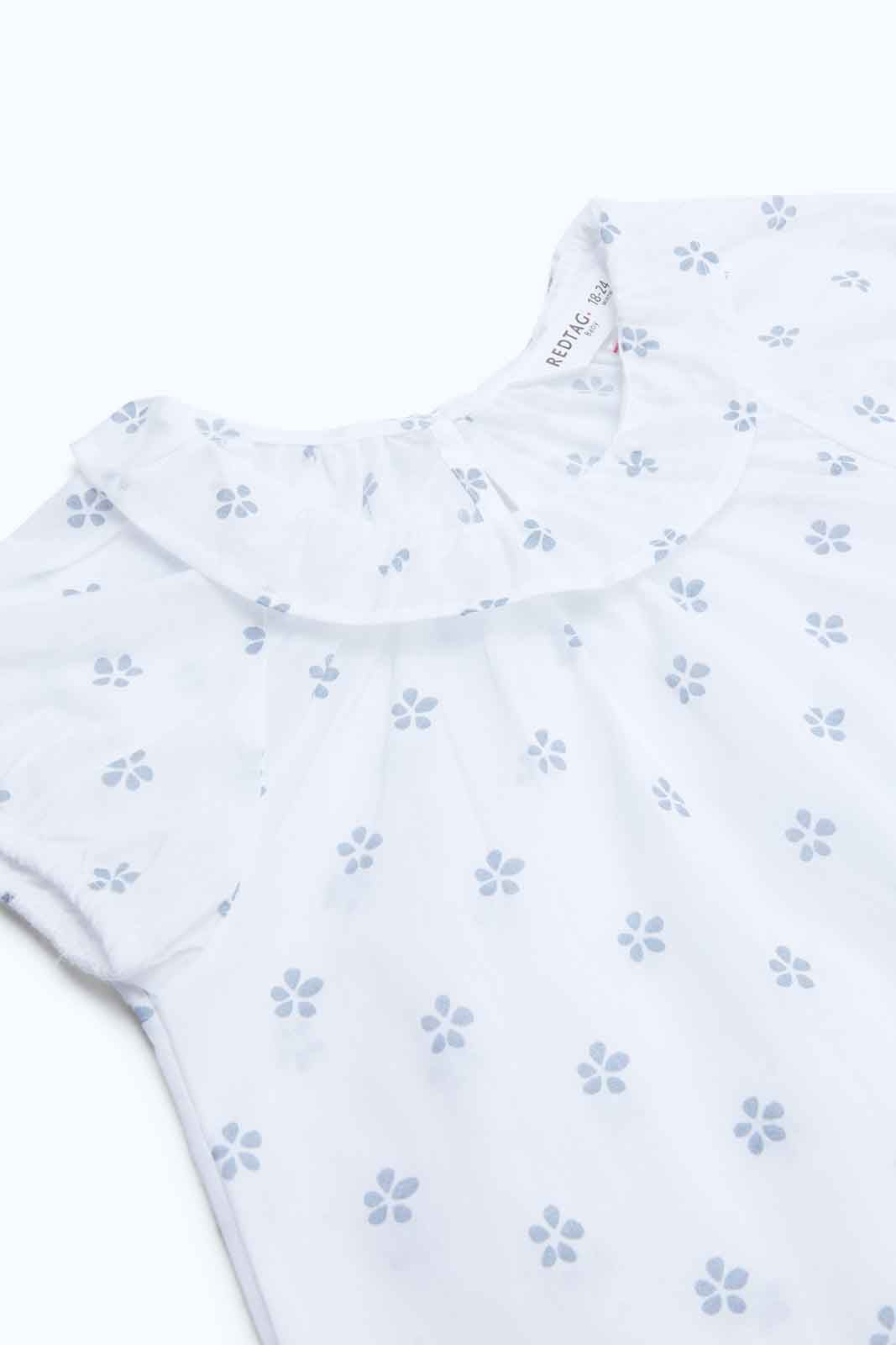 Redtag-Girls-White-Aop-Blose-Category:Blouses,-Colour:White,-Deals:New-In,-Dept:Girls,-Filter:Infant-Girls-(3-to-24-Mths),-ING-Blouses,-New-In-ING-APL,-Non-Sale,-S23B,-Section:Girls-(0-to-14Yrs),-VLM-Infant-Girls-3 to 24 Months