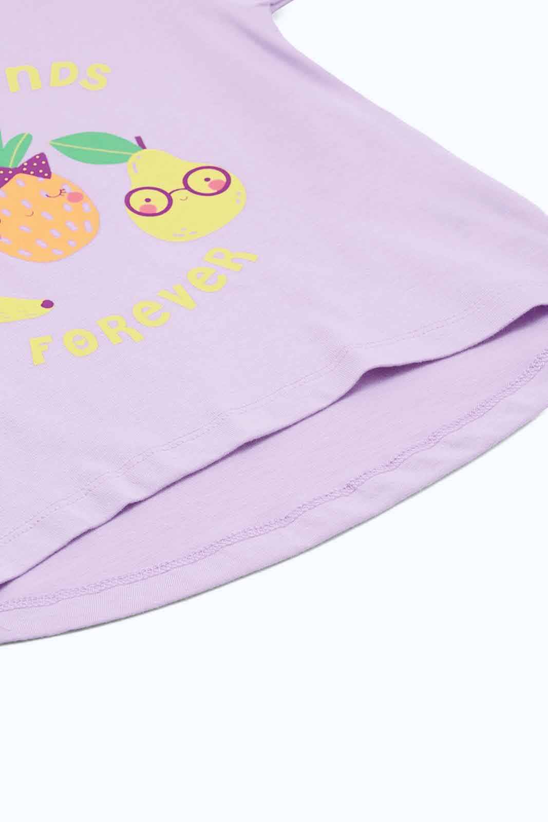 Redtag-Girls-Lilac-Best-Friends-Forever-T-Shirt-Category:T-Shirts,-Colour:Lilac,-Deals:New-In,-Dept:Girls,-Filter:Infant-Girls-(3-to-24-Mths),-ING-T-Shirts,-New-In-ING-APL,-Non-Sale,-S23B,-Section:Girls-(0-to-14Yrs),-TBL-Infant-Girls-3 to 24 Months