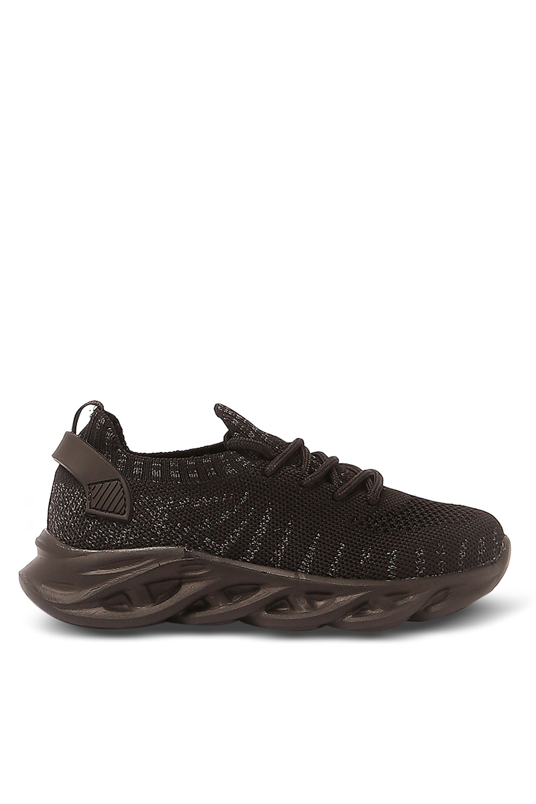 Redtag-Black-Knit-Sneaker-BOY-Trainers,-Category:Trainers,-Colour:Black,-Deals:New-In,-Filter:Boys-Footwear-(3-to-5-Yrs),-N/A,-New-In-BOY-FOO,-Non-Sale,-S23A,-Section:Boys-(0-to-14Yrs)-Boys-3 to 5 Years