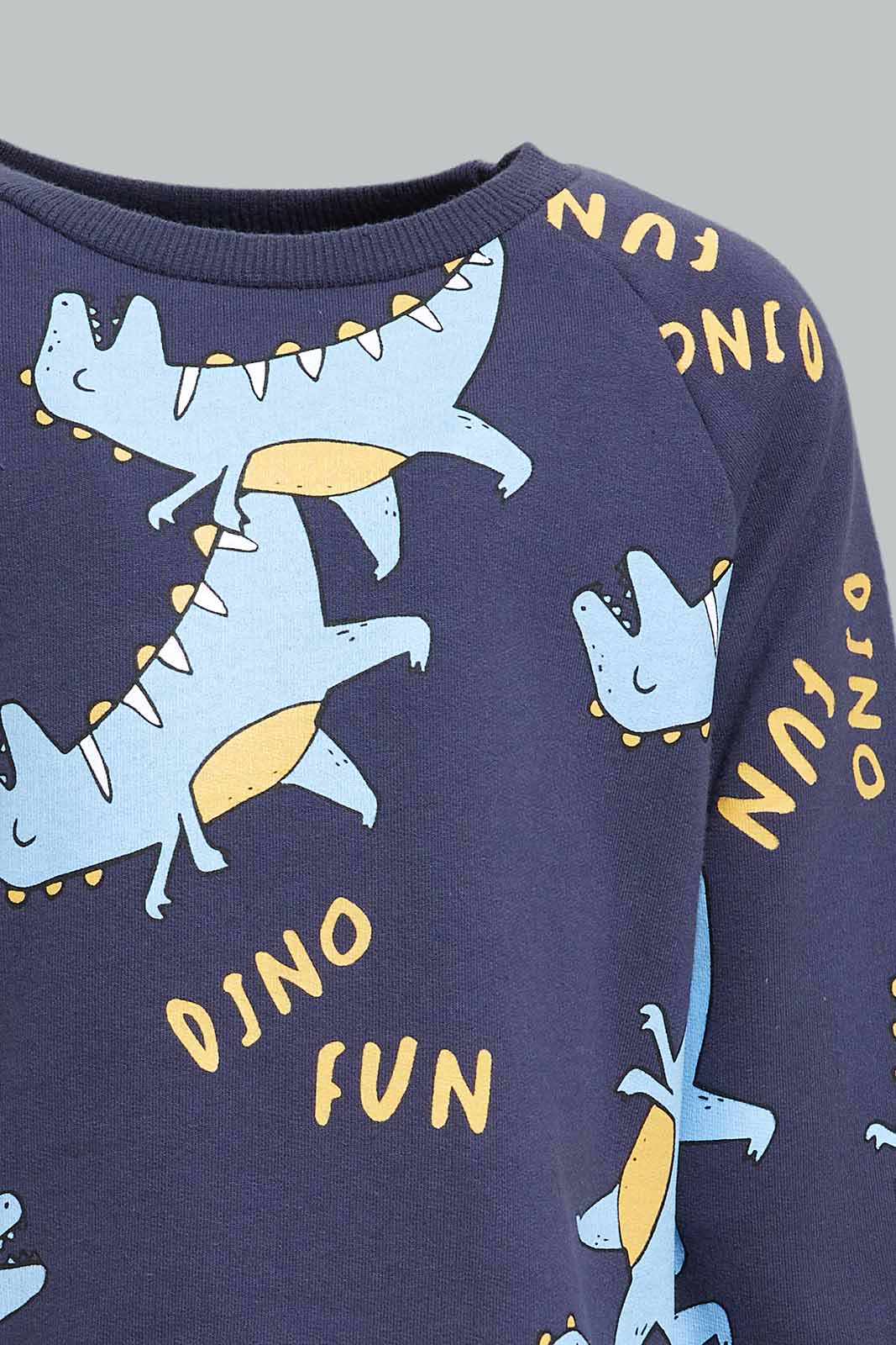 Redtag-Boys-Navy-Dino-Aop-Crew-Neck-Ls-Sweatshirts-Category:Sweatshirts,-Colour:Navy,-Deals:New-In,-Dept:Boys,-Filter:Infant-Boys-(3-to-24-Mths),-INB-Sweatshirts,-New-In-INB-APL,-Non-Sale,-S23A,-Section:Boys-(0-to-14Yrs),-TBL-Infant-Boys-3 to 24 Months
