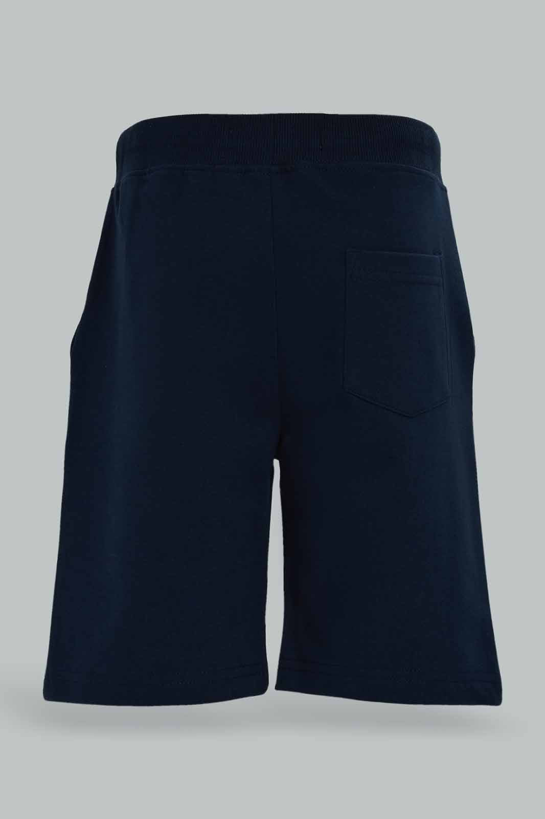 Redtag-Boys-Navy-Shorts-With-Print-BOY-Shorts,-Category:Shorts,-Colour:Navy,-Deals:New-In,-Dept:Boys,-Filter:Boys-(2-to-8-Yrs),-New-In-BOY-APL,-Non-Sale,-S23B,-Section:Boys-(0-to-14Yrs),-TBL-Boys-2 to 8 Years
