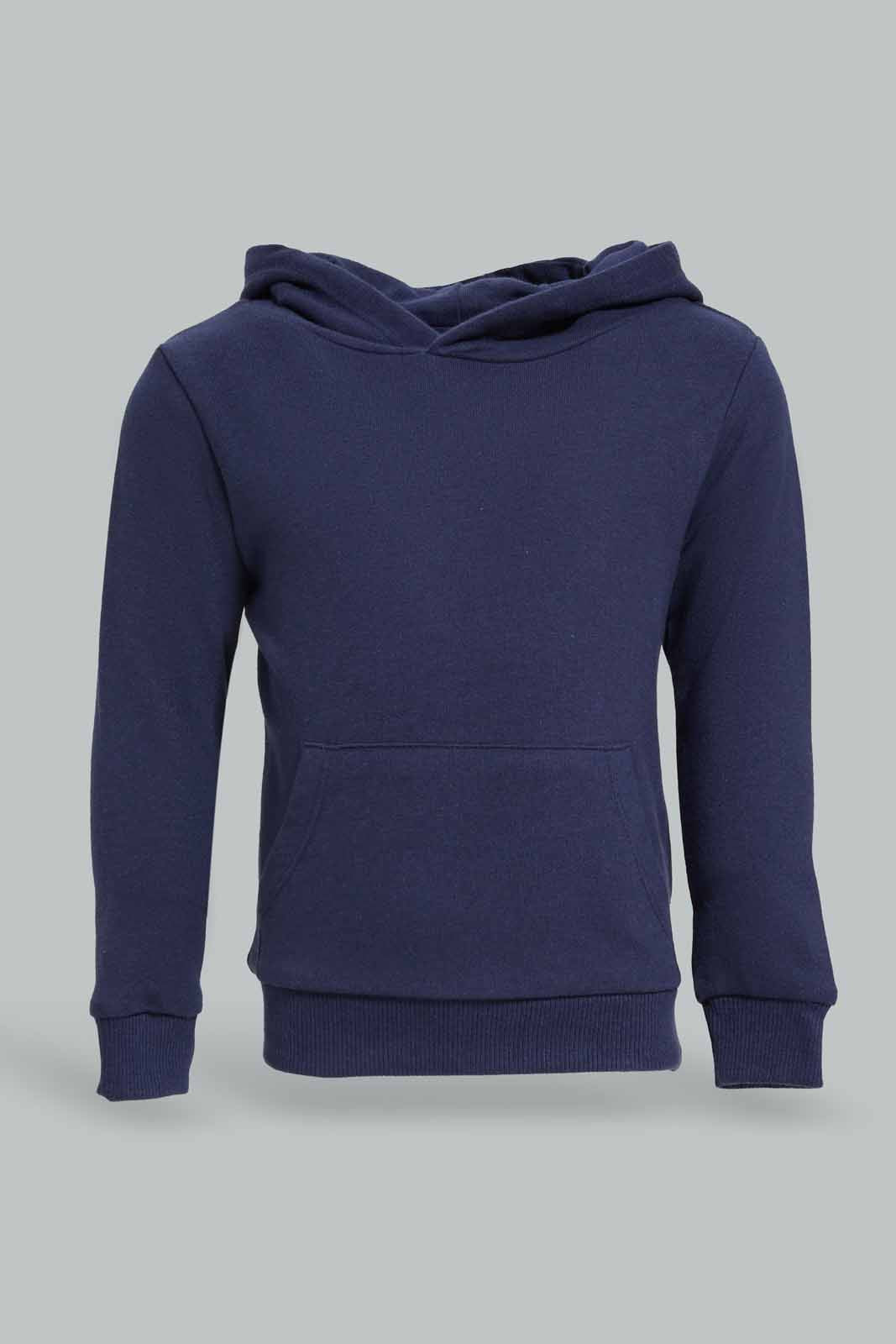 Redtag-Boys-Navy-Hoody-Plain-Sweatshirt-With-Kangaroo-Pocket-Category:Sweatshirts,-Colour:Navy,-Deals:New-In,-Dept:Boys,-Filter:Infant-Boys-(3-to-24-Mths),-INB-Sweatshirts,-New-In-INB-APL,-Non-Sale,-S23A,-Section:Boys-(0-to-14Yrs),-TBL-Infant-Boys-3 to 24 Months