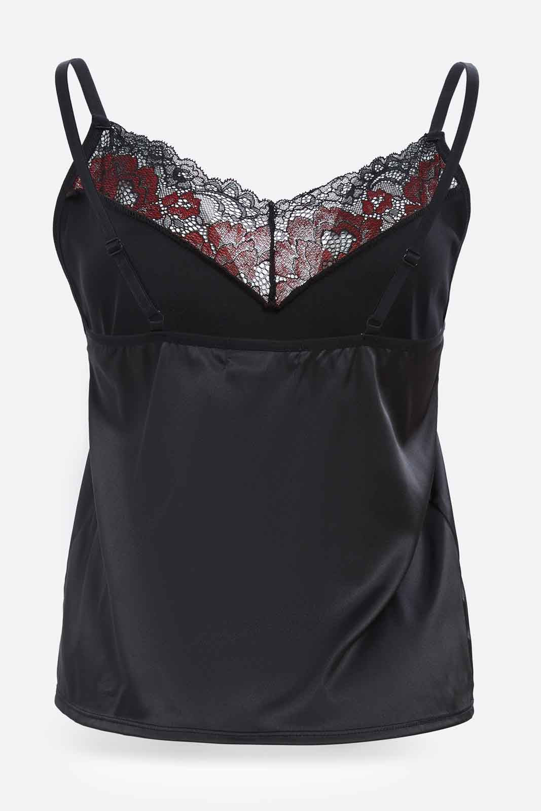 Redtag-Women-Black-Color-With-Lace-Cami-Set-Category:Cami-Sets,-Colour:Black,-Deals:New-In,-Dept:Ladieswear,-Filter:Women's-Clothing,-New-In-Women-APL,-Non-Sale,-S23A,-Section:Women,-Women-Cami-Sets--