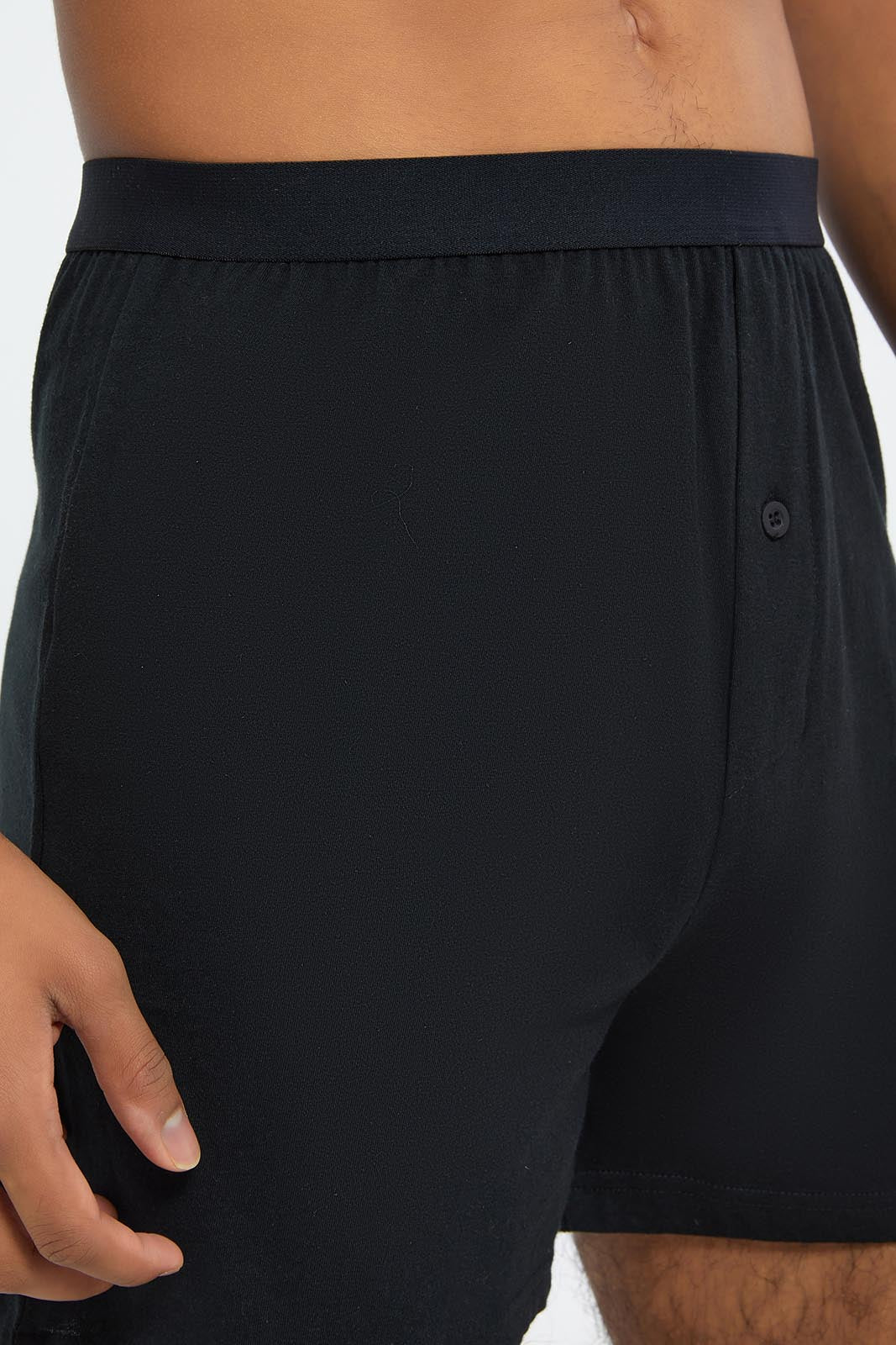 Men Black Loose Fit Boxer (2 Piece)