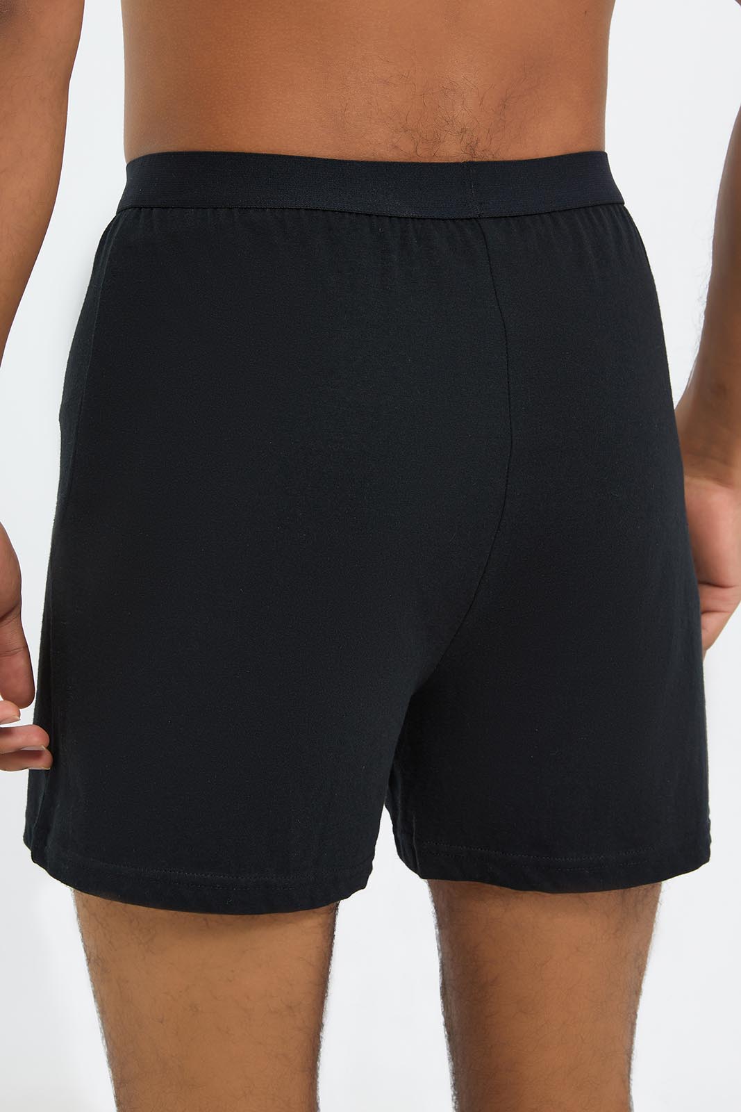 Men Black Loose Fit Boxer (2 Piece)