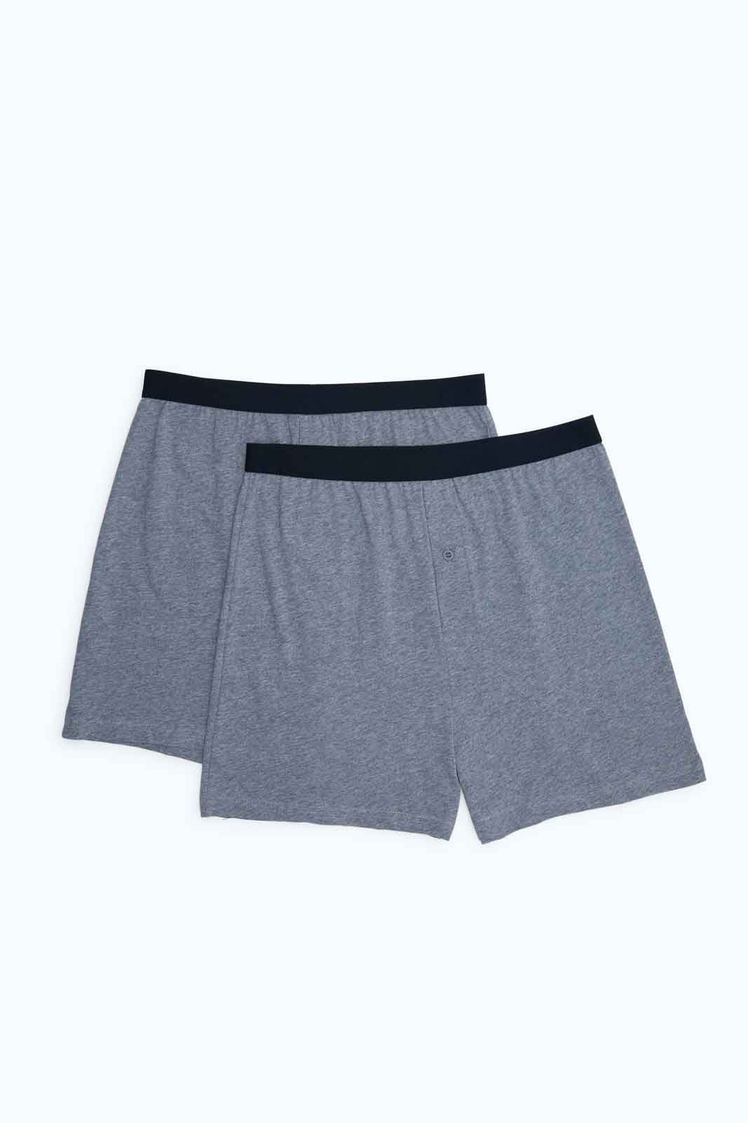 Redtag-Men-Grey-2-Pack-Loose-Knit-Boxer-365,-Category:Briefs,-Colour:Grey,-Deals:New-In,-Dept:Menswear,-Filter:Men's-Clothing,-Men-Briefs,-MQN,-New-In-Men-APL,-Non-Sale,-Section:Men-Men's-