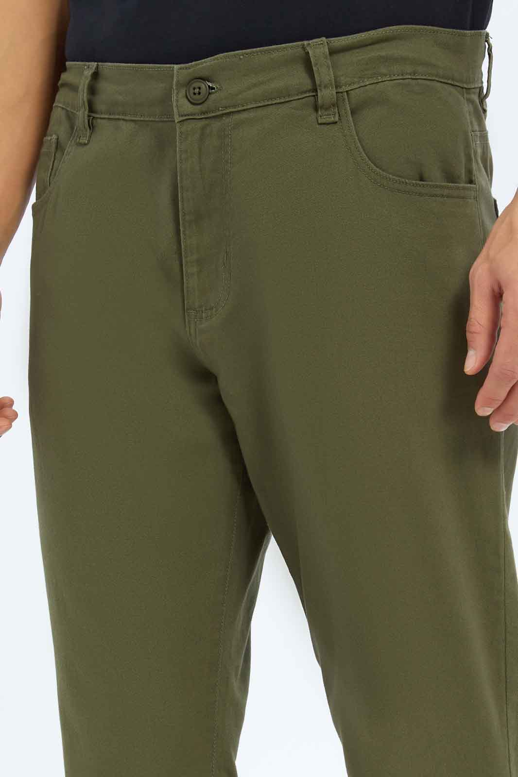 Redtag-Men-Olive-Green-Slim-Fit-5-Pocket-Trouser-Category:Trousers,-Colour:Olive,-Deals:New-In,-Dept:Menswear,-Filter:Men's-Clothing,-Men-Trousers,-New-In-Men-APL,-Non-Sale,-S23A,-Section:Men,-TBL-Men's-