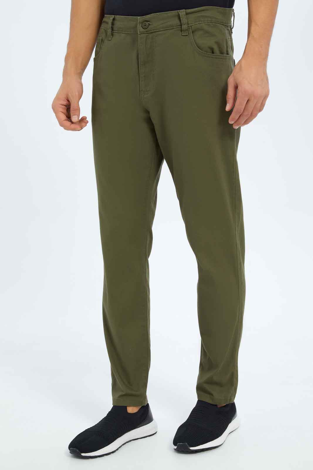 Redtag-Men-Olive-Green-Slim-Fit-5-Pocket-Trouser-Category:Trousers,-Colour:Olive,-Deals:New-In,-Dept:Menswear,-Filter:Men's-Clothing,-Men-Trousers,-New-In-Men-APL,-Non-Sale,-S23A,-Section:Men,-TBL-Men's-