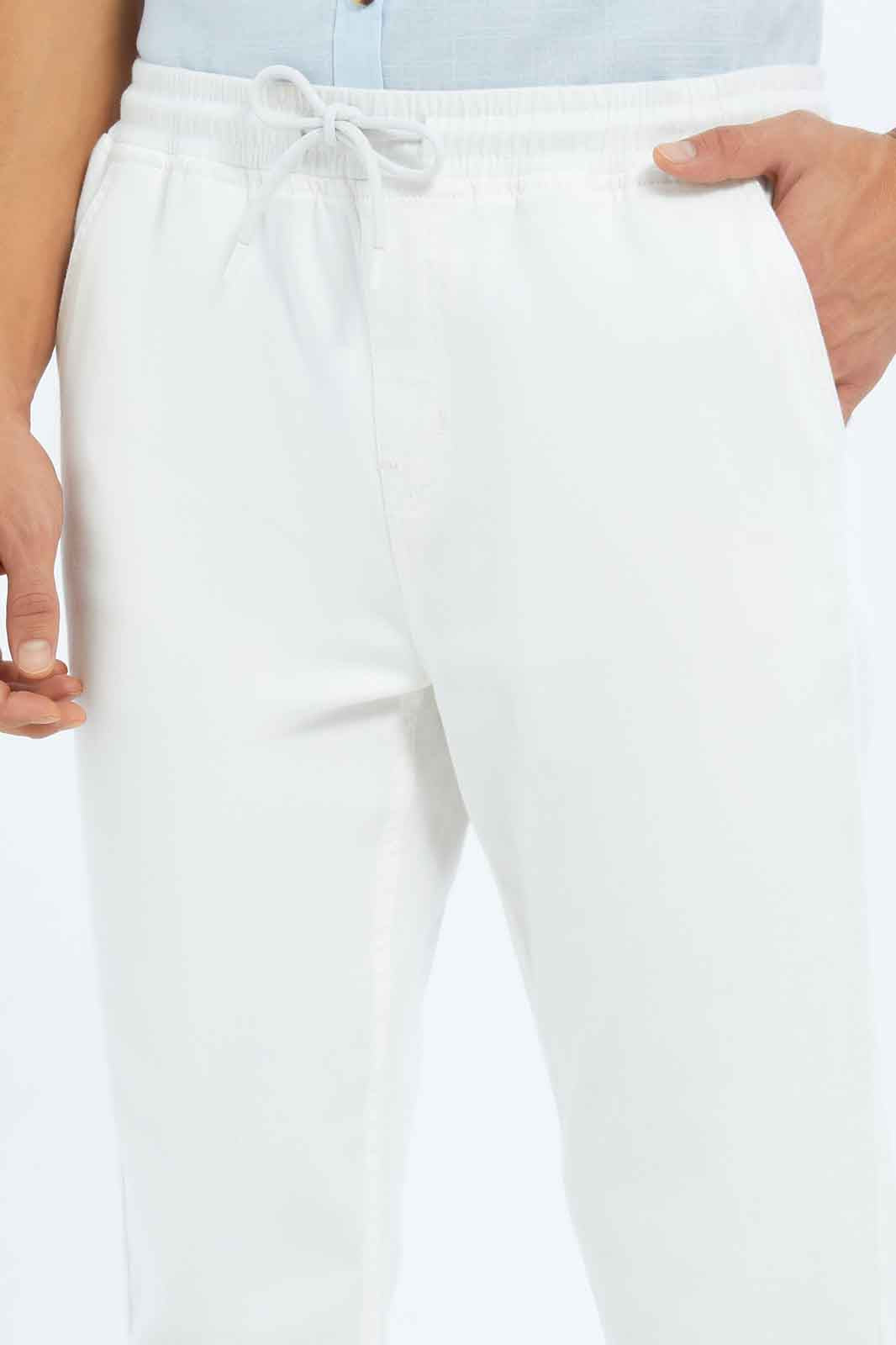 Redtag-Men-White-Pull-On-Trousers-Category:Trousers,-Colour:White,-Deals:New-In,-Dept:Menswear,-Filter:Men's-Clothing,-Men-Trousers,-New-In-Men-APL,-Non-Sale,-S23A,-Section:Men,-TBL-Men's-