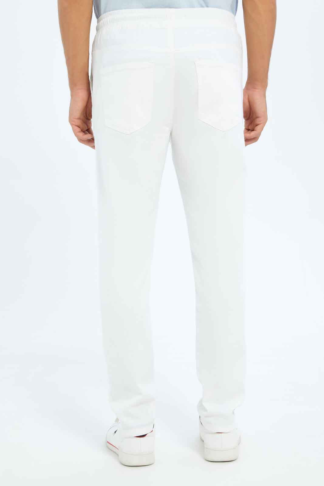 Redtag-Men-White-Pull-On-Trousers-Category:Trousers,-Colour:White,-Deals:New-In,-Dept:Menswear,-Filter:Men's-Clothing,-Men-Trousers,-New-In-Men-APL,-Non-Sale,-S23A,-Section:Men,-TBL-Men's-