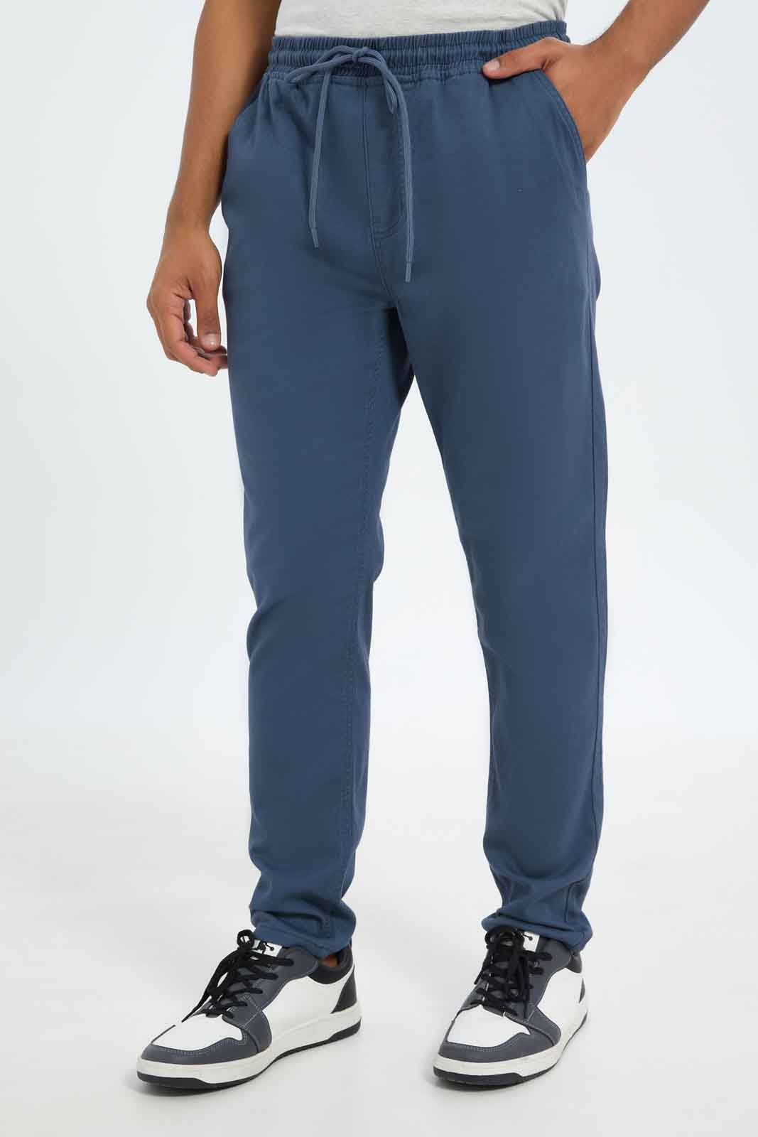 Redtag-Men-Petrol-Blue-Pull-On-Trousers-Category:Trousers,-Colour:Blue,-Deals:New-In,-Dept:Menswear,-Filter:Men's-Clothing,-Men-Trousers,-New-In-Men-APL,-Non-Sale,-S23A,-Section:Men,-TBL-Men's-