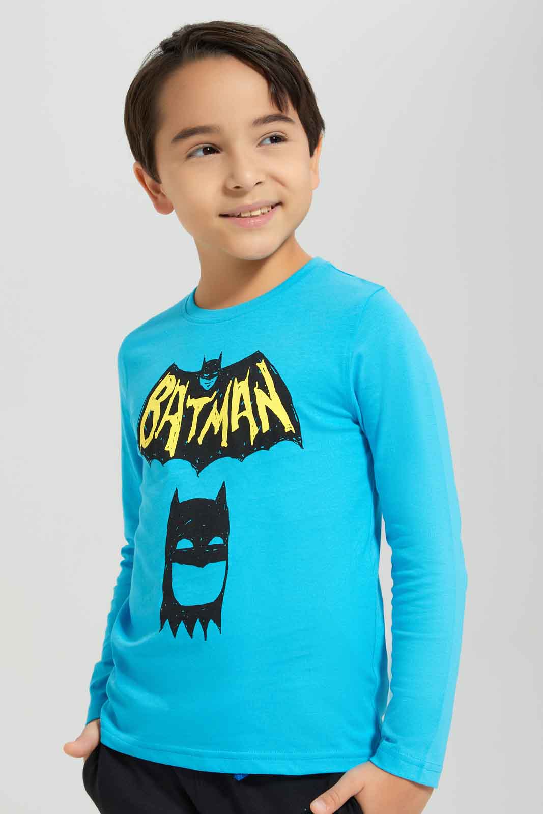 Redtag-Boys-Blue-Batman-Character-Long-Sleeve-T-Shirt-BOY-T-Shirts,-Category:T-Shirts,-CHA,-Colour:Blue,-Deals:New-In,-Dept:Boys,-Filter:Boys-(2-to-8-Yrs),-New-In-BOY-APL,-Non-Sale,-S23A,-Section:Boys-(0-to-14Yrs),-TBL-Boys-2 to 8 Years