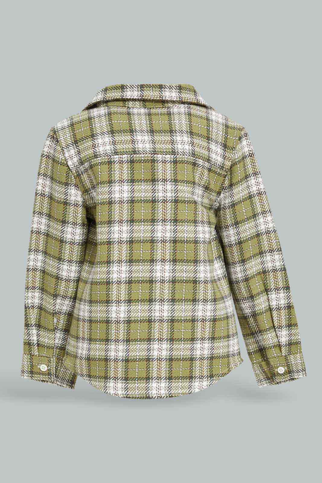 Redtag-Boys-Green-Check-Shirt-And-Mock-Tshirt-Set-Category:Shirts,-Colour:Green,-Deals:New-In,-Dept:Boys,-Filter:Infant-Boys-(3-to-24-Mths),-INB-Shirts,-New-In-INB-APL,-Non-Sale,-S23A,-Section:Boys-(0-to-14Yrs)-Infant-Boys-3 to 24 Months