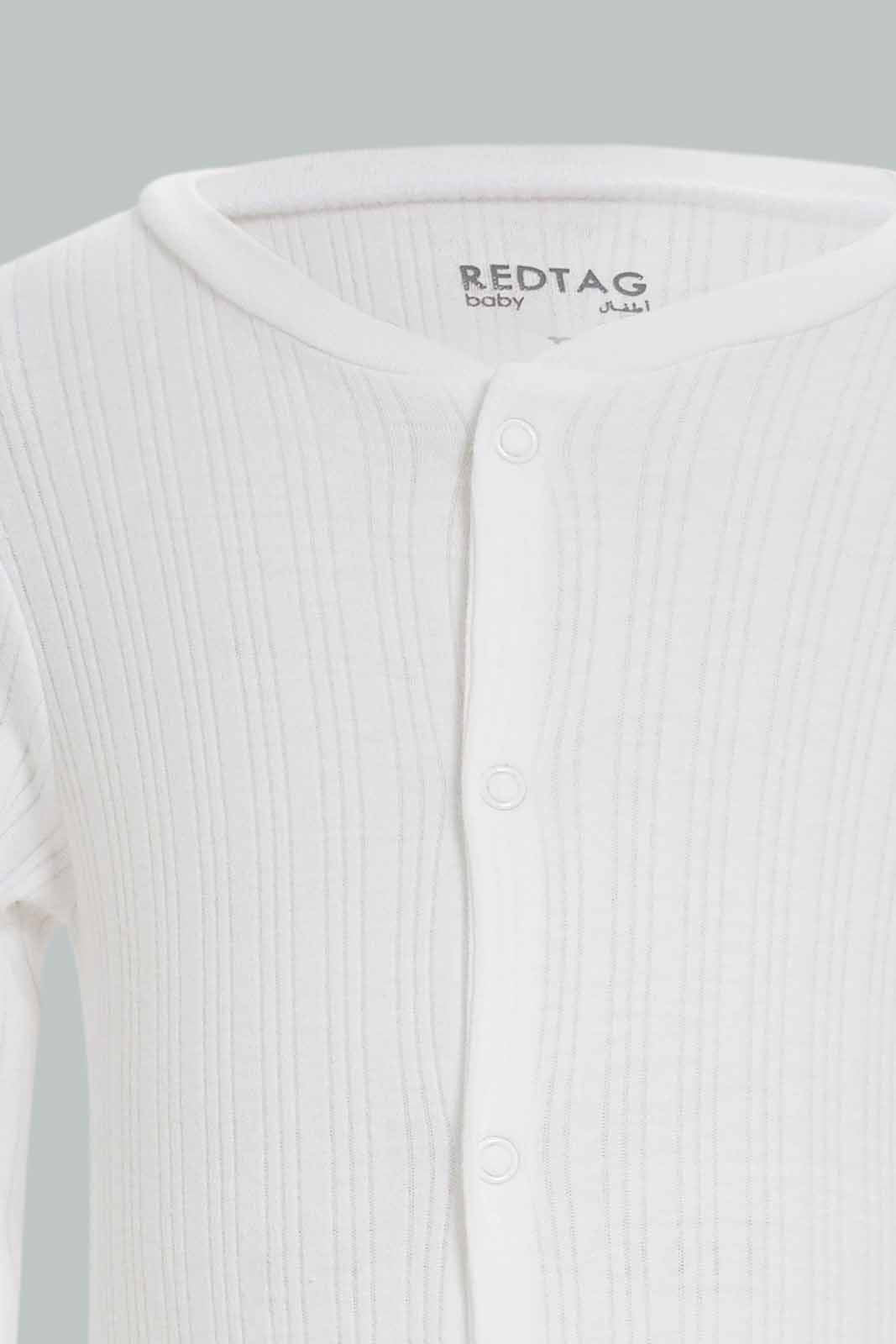 Redtag-3Pk-Plain-White-Sleepsuits-Category:Sleepsuits,-Colour:Apricot,-Deals:New-In,-Dept:New-Born,-Filter:Baby-(0-to-12-Mths),-NBF-Sleepsuits,-New-In-NBF-APL,-Non-Sale,-S23A,-Section:Boys-(0-to-14Yrs)-Baby-