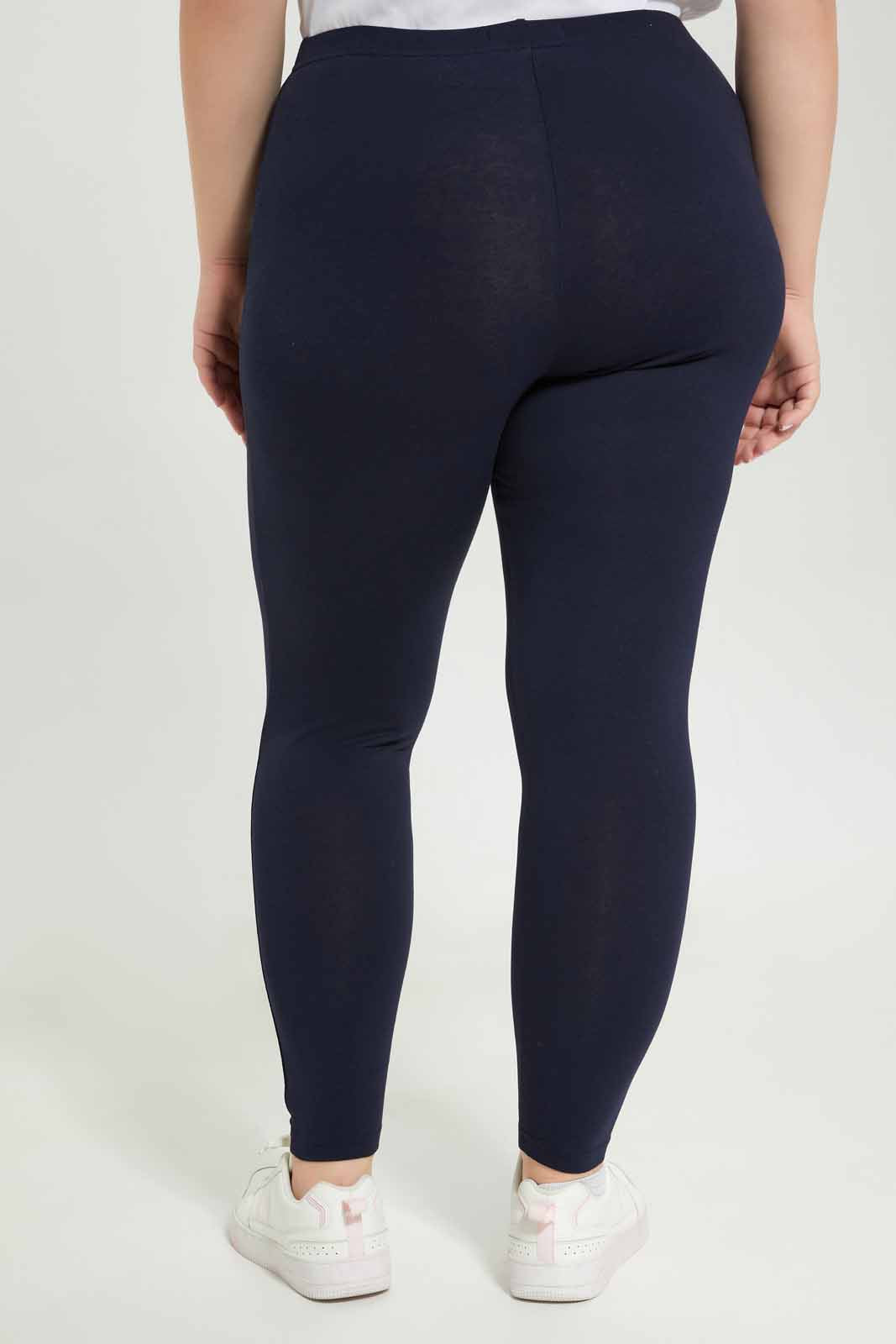 Redtag-Women-Navy-Basic-Leging-Category:Leggings,-Colour:Navy,-Deals:New-In,-Dept:Ladieswear,-Filter:Plus-Size,-LDP-Leggings,-New-In-LDP-APL,-Non-Sale,-S23A,-Section:Women,-TBL-Women's-