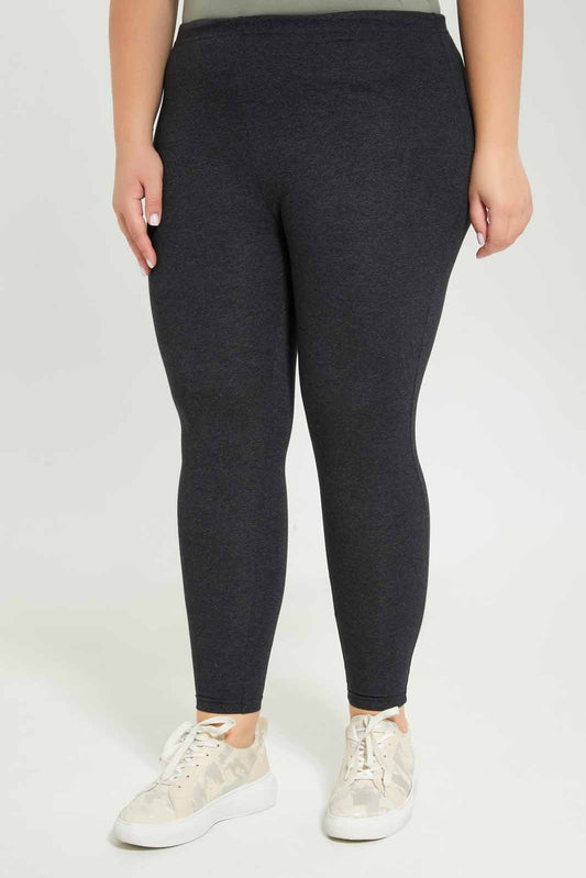 Redtag-Women-Charcoal-Basic-Leging-Category:Leggings,-Colour:Charcoal,-Deals:New-In,-Dept:Ladieswear,-Filter:Plus-Size,-LDP-Leggings,-New-In-LDP-APL,-Non-Sale,-S23A,-Section:Women,-TBL-Women's-