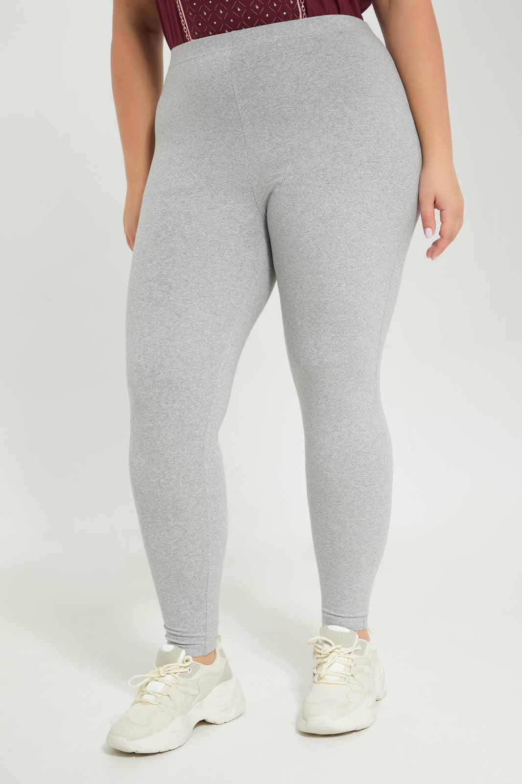 Redtag-Women-Grey-Basic-Leging-Category:Leggings,-Colour:Grey,-Deals:New-In,-Dept:Ladieswear,-Filter:Plus-Size,-LDP-Leggings,-New-In-LDP-APL,-Non-Sale,-S23A,-Section:Women,-TBL-Women's-