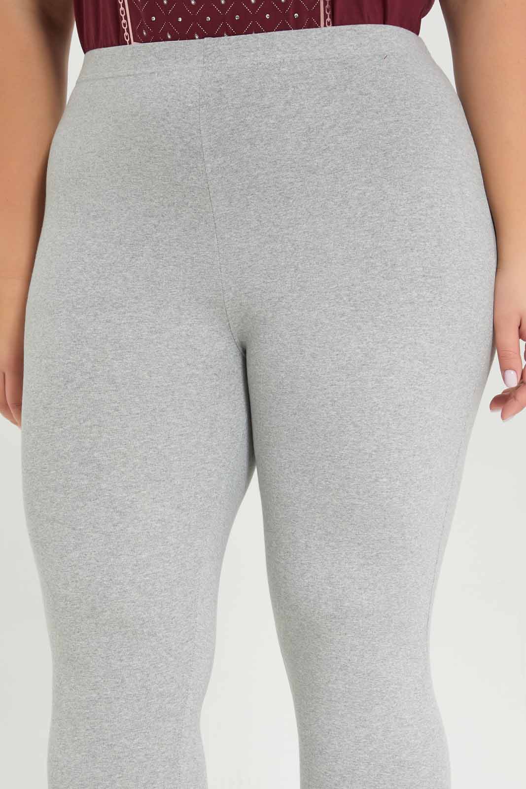 Redtag-Women-Grey-Basic-Leging-Category:Leggings,-Colour:Grey,-Deals:New-In,-Dept:Ladieswear,-Filter:Plus-Size,-LDP-Leggings,-New-In-LDP-APL,-Non-Sale,-S23A,-Section:Women,-TBL-Women's-