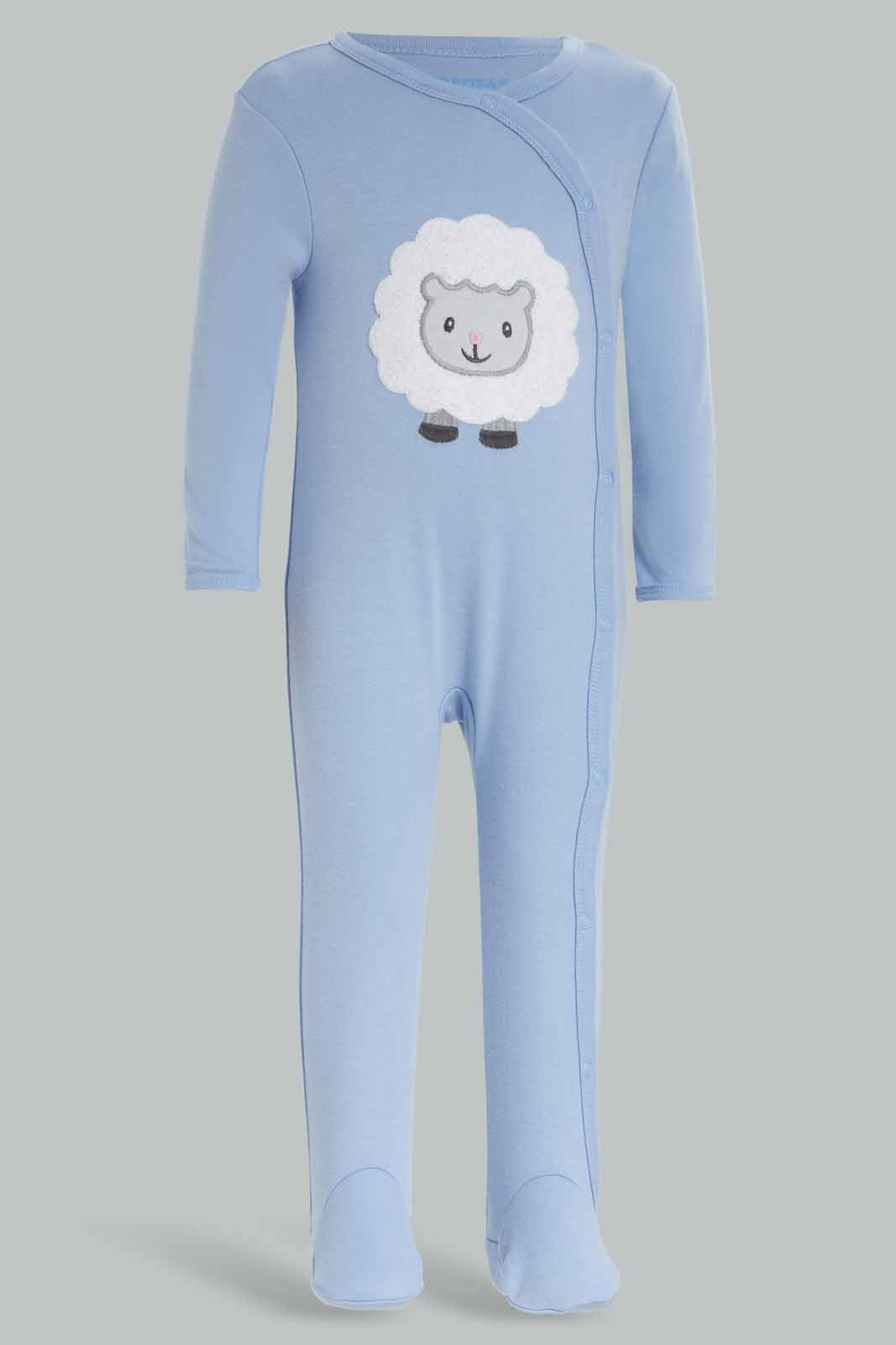 Redtag-Assorted-2Pc-Novelty-Sheep-Sleepsuit-Boy-Category:Sleepsuits,-Colour:Apricot,-Deals:New-In,-Dept:New-Born,-Filter:Baby-(0-to-12-Mths),-NBF-Sleepsuits,-New-In-NBF-APL,-Non-Sale,-S23A,-Section:Boys-(0-to-14Yrs)-Baby-