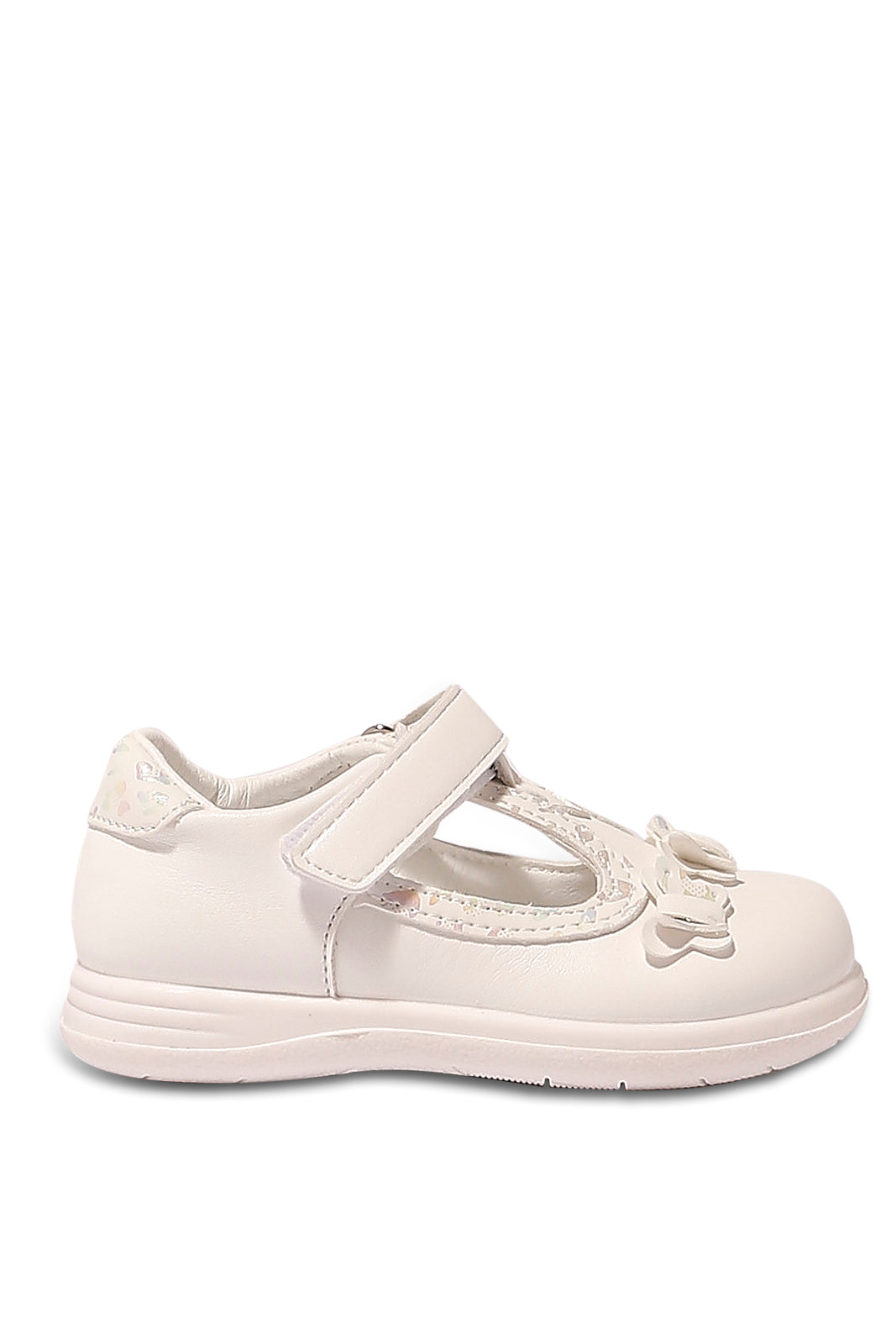 Redtag-White-Butterfly-Trim-Pump-Category:Shoes,-CHR,-Colour:White,-Deals:New-In,-Filter:Girls-Footwear-(1-to-3-Yrs),-ING-Shoes,-New-In-ING-FOO,-Non-Sale,-S23A,-Section:Girls-(0-to-14Yrs)-Infant-Girls-1 to 3 Years