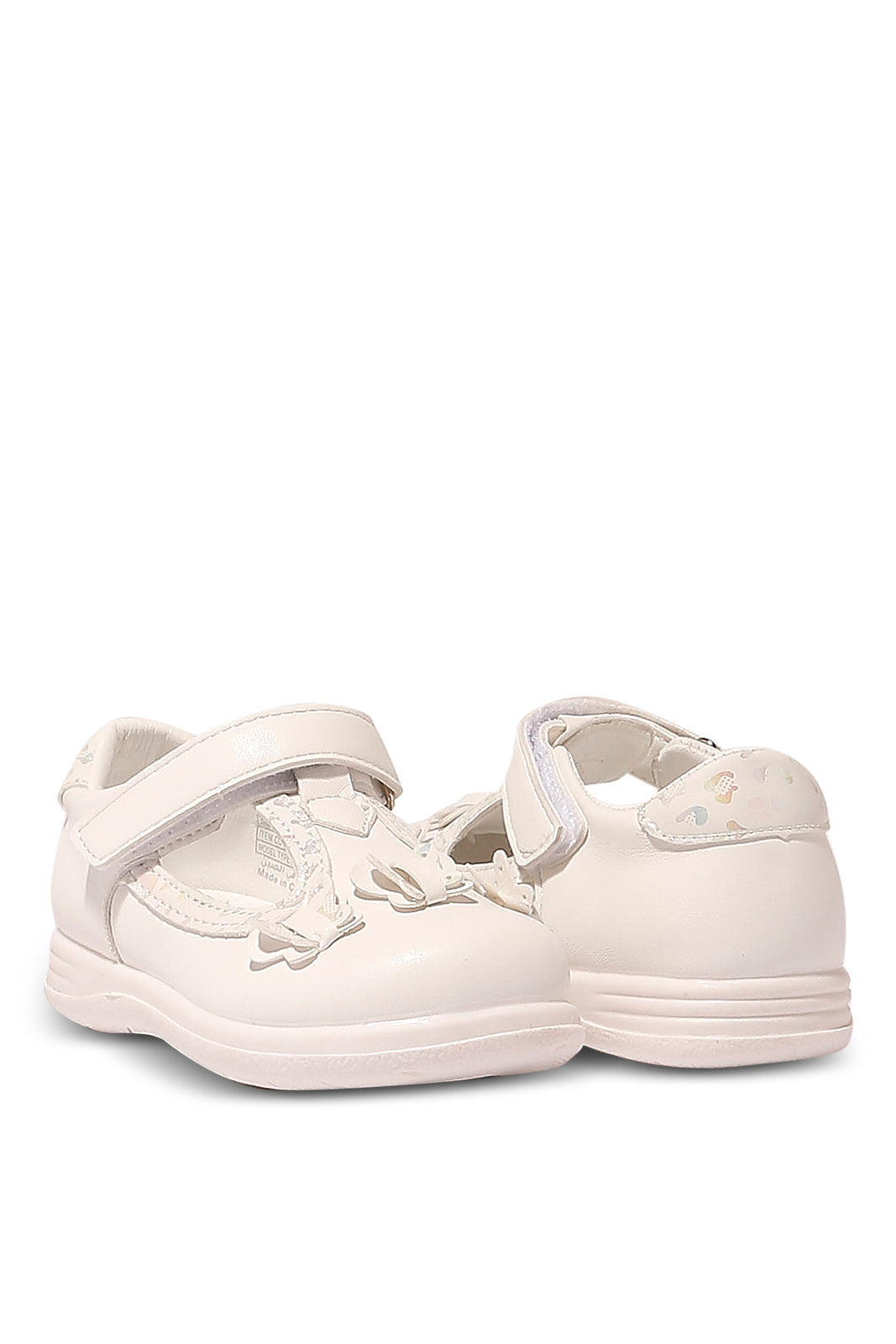 Redtag-White-Butterfly-Trim-Pump-Category:Shoes,-CHR,-Colour:White,-Deals:New-In,-Filter:Girls-Footwear-(1-to-3-Yrs),-ING-Shoes,-New-In-ING-FOO,-Non-Sale,-S23A,-Section:Girls-(0-to-14Yrs)-Infant-Girls-1 to 3 Years