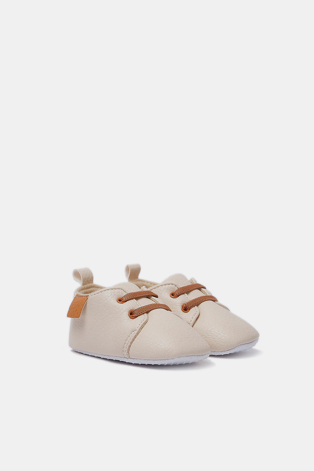 Redtag-Baby-Cream-Pram-Shoe-Category:Shoes,-Colour:Cream,-Deals:2-FOR-37,-Deals:New-In,-Filter:Baby-Footwear-(0-to-18-Mths),-N/A,-NBF-Shoes,-New-In-NBF-FOO,-Non-Sale,-S23A,-Section:Boys-(0-to-14Yrs)-Baby-0 to 18 Months