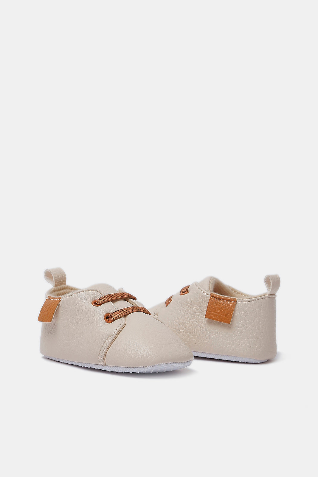 Redtag-Baby-Cream-Pram-Shoe-Category:Shoes,-Colour:Cream,-Deals:2-FOR-37,-Deals:New-In,-Filter:Baby-Footwear-(0-to-18-Mths),-N/A,-NBF-Shoes,-New-In-NBF-FOO,-Non-Sale,-S23A,-Section:Boys-(0-to-14Yrs)-Baby-0 to 18 Months