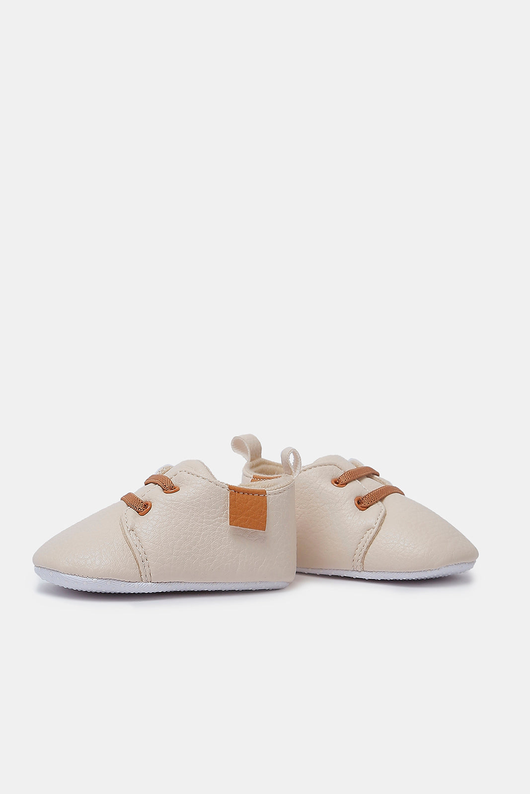 Redtag-Baby-Cream-Pram-Shoe-Category:Shoes,-Colour:Cream,-Deals:2-FOR-37,-Deals:New-In,-Filter:Baby-Footwear-(0-to-18-Mths),-N/A,-NBF-Shoes,-New-In-NBF-FOO,-Non-Sale,-S23A,-Section:Boys-(0-to-14Yrs)-Baby-0 to 18 Months
