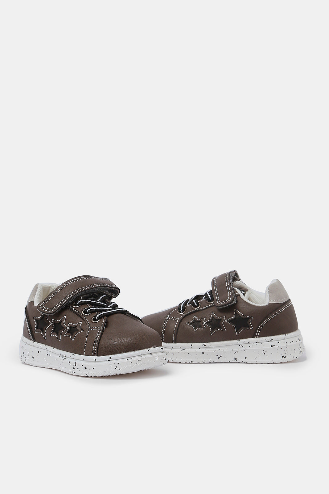 Redtag-Baby-Boys-Brown-Star-Trim-Velcro-Strap-Sneaker-BESTSELLER,-Category:Shoes,-Colour:Brown,-Deals:New-In,-Filter:Boys-Footwear-(1-to-3-Yrs),-INB-Sandals,-N/A,-New-In-INB-FOO,-Non-Sale,-S23A,-Section:Boys-(0-to-14Yrs)-Infant-Boys-1 to 3 Years