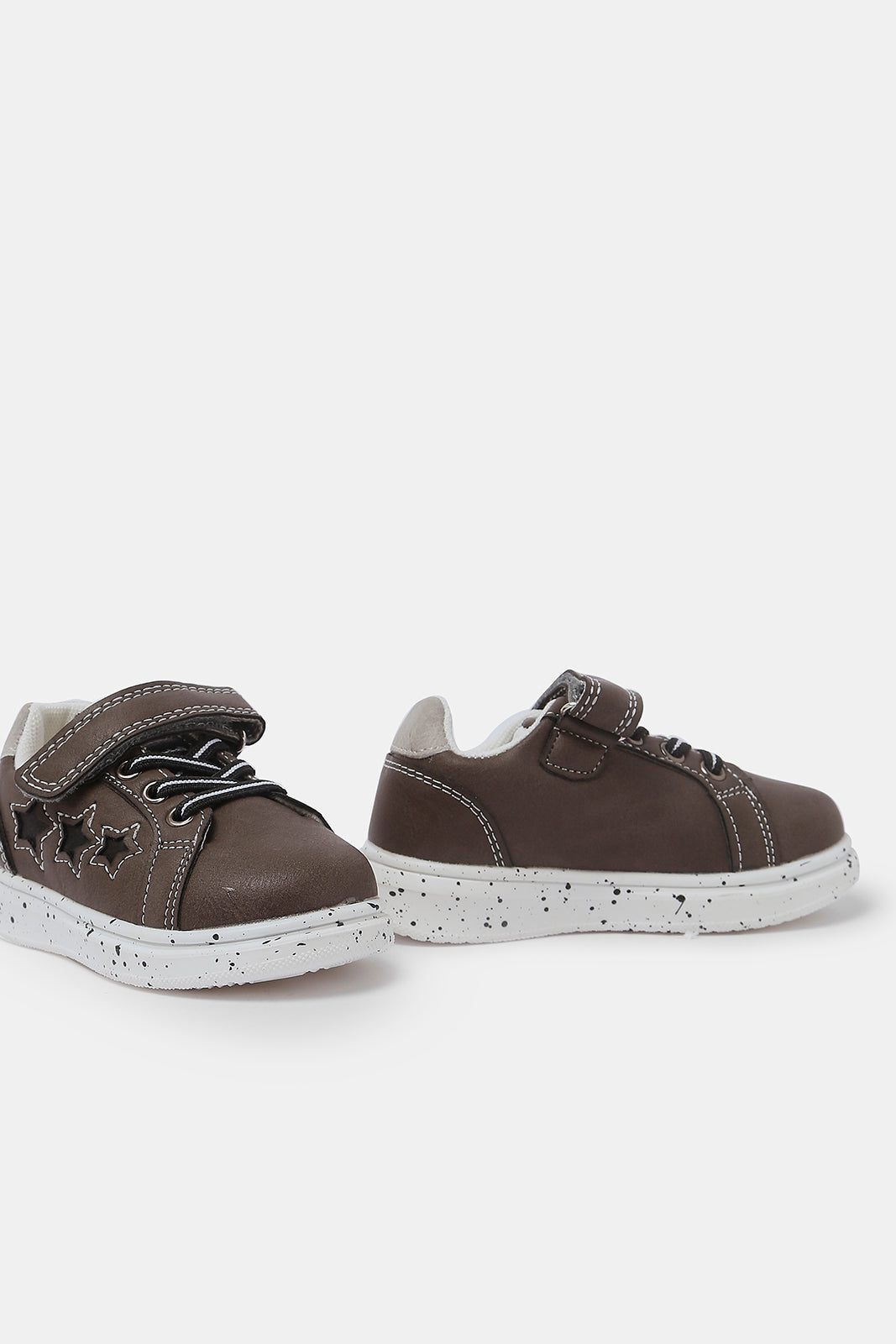 Redtag-Baby-Boys-Brown-Star-Trim-Velcro-Strap-Sneaker-BESTSELLER,-Category:Shoes,-Colour:Brown,-Deals:New-In,-Filter:Boys-Footwear-(1-to-3-Yrs),-INB-Sandals,-N/A,-New-In-INB-FOO,-Non-Sale,-S23A,-Section:Boys-(0-to-14Yrs)-Infant-Boys-1 to 3 Years