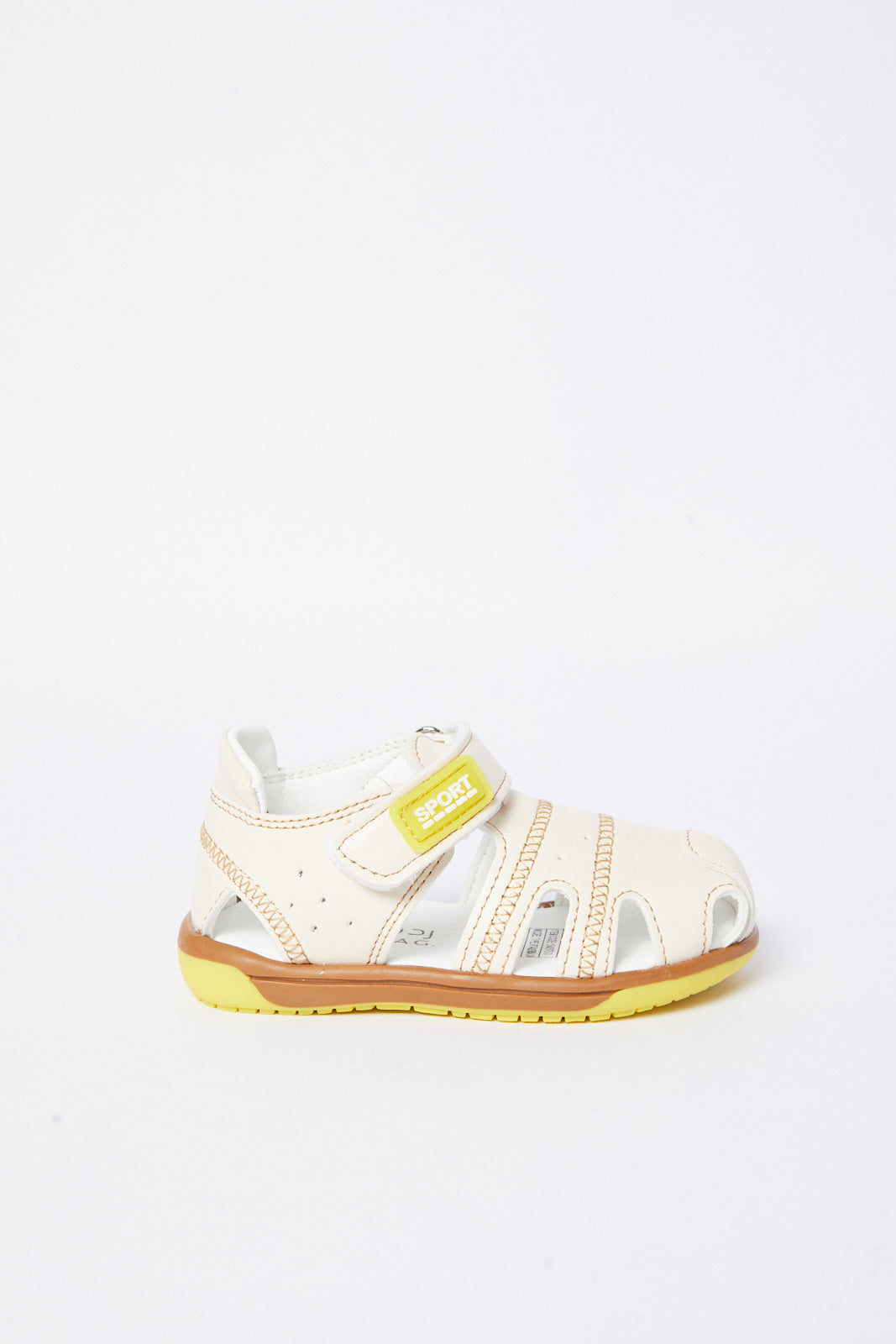Redtag-Cream-Strap-Sandal-Category:Sandals,-Colour:Cream,-Deals:New-In,-Filter:Boys-Footwear-(1-to-3-Yrs),-INB-Sandals,-N/A,-New-In-INB-FOO,-Non-Sale,-S23B,-Section:Boys-(0-to-14Yrs)-Infant-Boys-1 to 3 Years