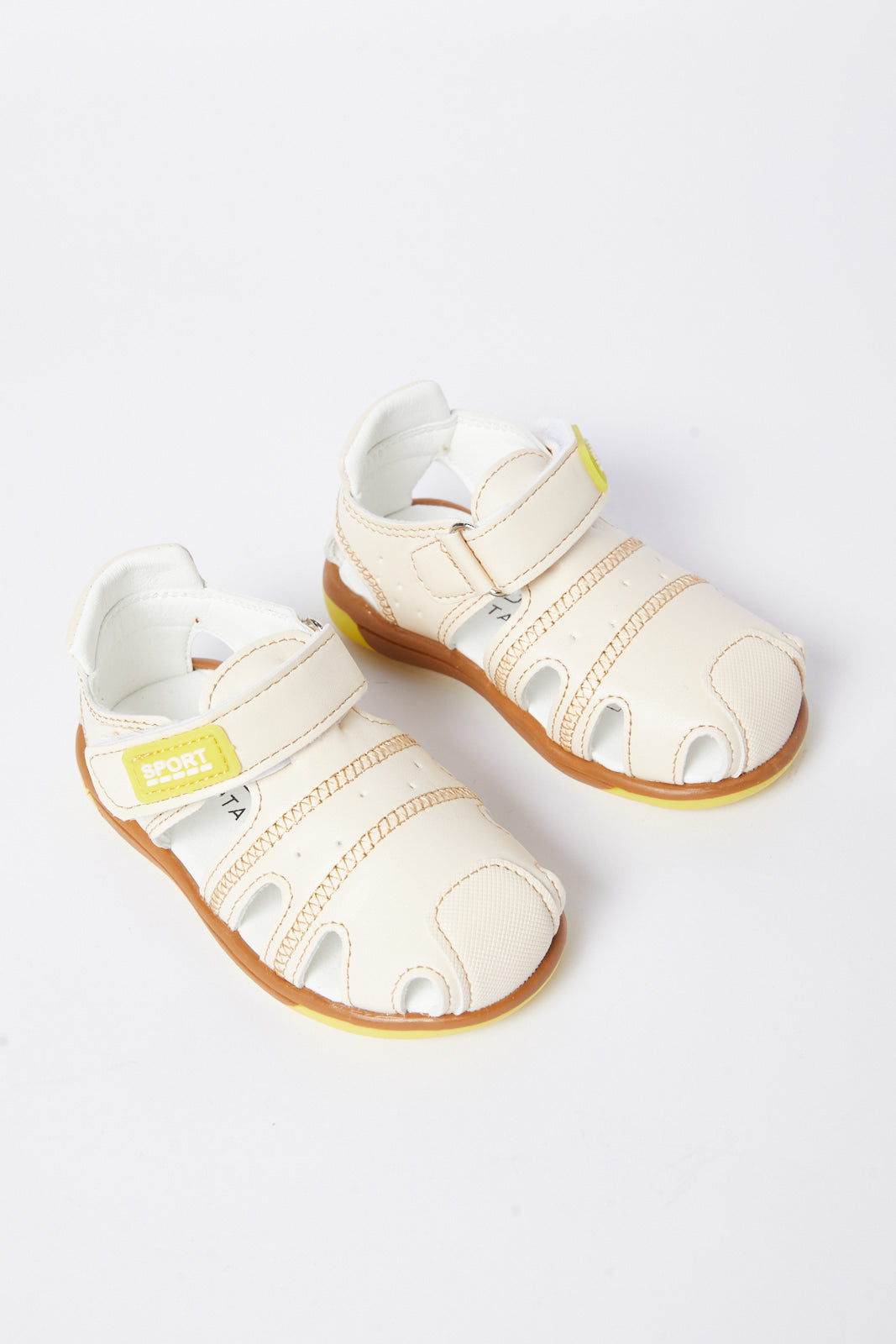 Redtag-Cream-Strap-Sandal-Category:Sandals,-Colour:Cream,-Deals:New-In,-Filter:Boys-Footwear-(1-to-3-Yrs),-INB-Sandals,-N/A,-New-In-INB-FOO,-Non-Sale,-S23B,-Section:Boys-(0-to-14Yrs)-Infant-Boys-1 to 3 Years