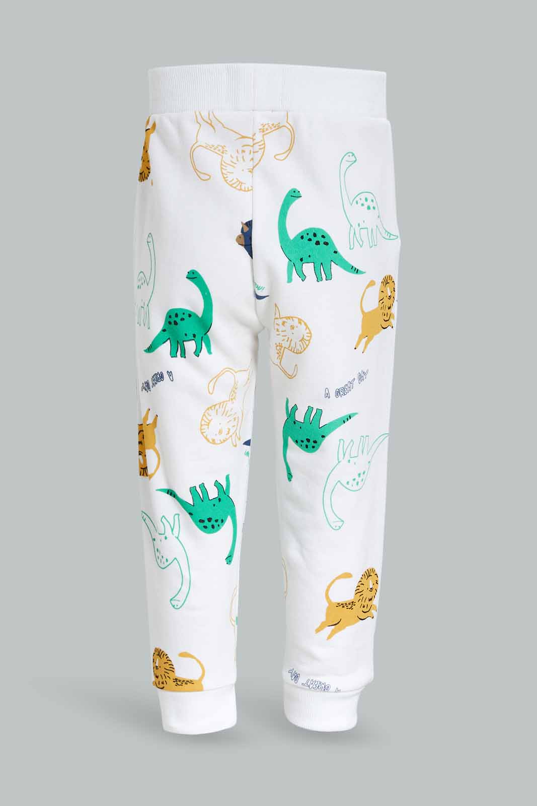 Redtag-Boys-White-Jungle-Safari-Aop-Knit-Joggers-Category:Joggers,-Colour:White,-Deals:New-In,-Dept:Boys,-Filter:Infant-Boys-(3-to-24-Mths),-INB-Joggers,-New-In-INB-APL,-Non-Sale,-S23A,-Section:Boys-(0-to-14Yrs)-Infant-Boys-3 to 24 Months