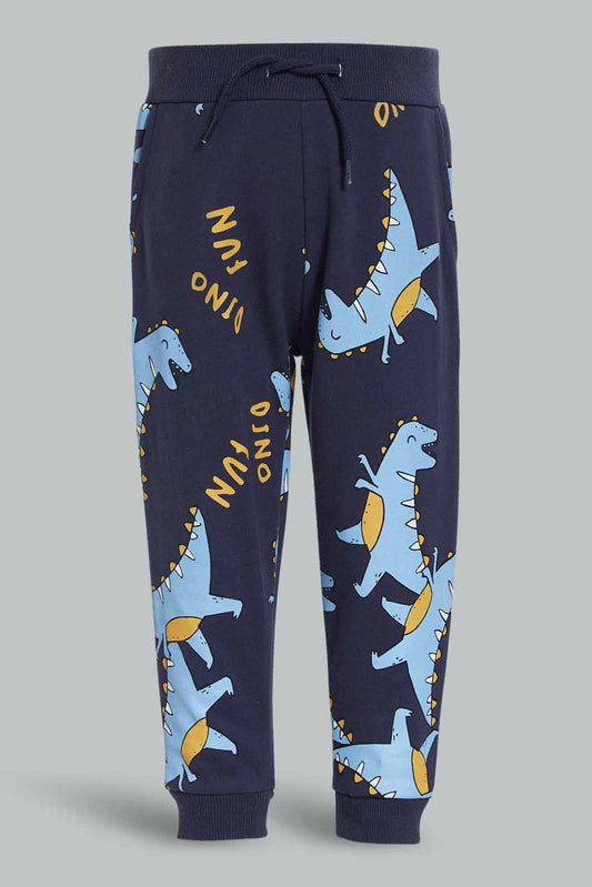 Redtag-Boys-Navy-Dino-Aop-Knit-Joggers-Category:Joggers,-Colour:Navy,-Deals:New-In,-Dept:Boys,-Filter:Infant-Boys-(3-to-24-Mths),-INB-Joggers,-New-In-INB-APL,-Non-Sale,-S23A,-Section:Boys-(0-to-14Yrs)-Infant-Boys-3 to 24 Months