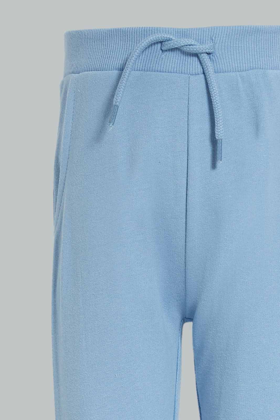 Redtag-Boys-Blue-Plain-Knit-Joggers-Category:Joggers,-Colour:Blue,-Deals:New-In,-Dept:Boys,-Filter:Infant-Boys-(3-to-24-Mths),-INB-Joggers,-New-In-INB-APL,-Non-Sale,-S23A,-Section:Boys-(0-to-14Yrs)-Infant-Boys-3 to 24 Months